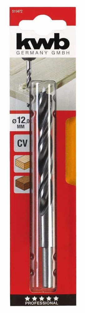 kwb Wiertło spiralne do drewna 12 mm stal CV