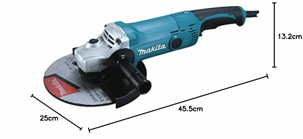 Makita Szlifierka Kątowa 455 x 250 x 132 mm Czarny/Niebieski
