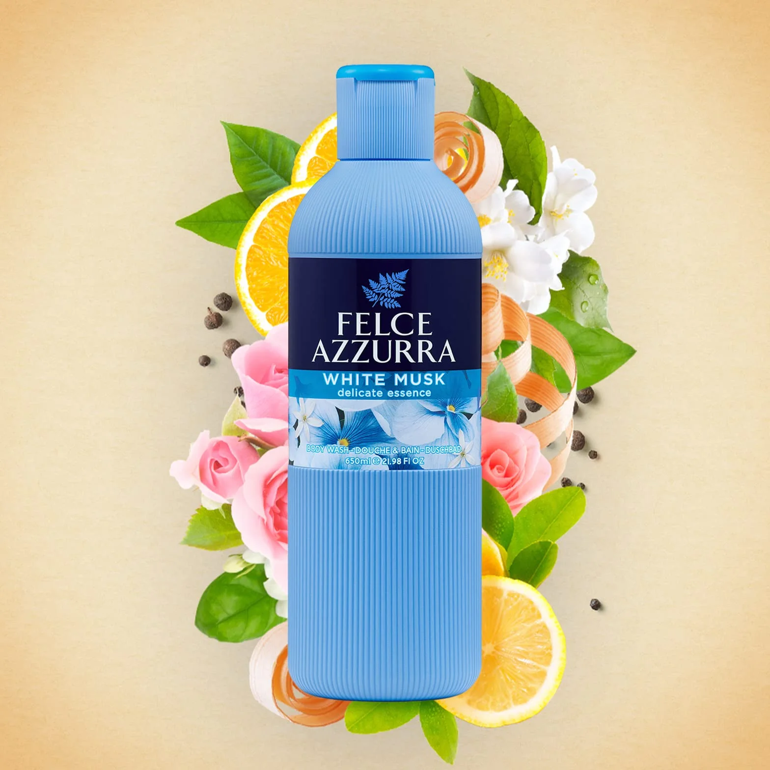 Felce Azzurra White Musk Żel pod Prysznic, 650 ml