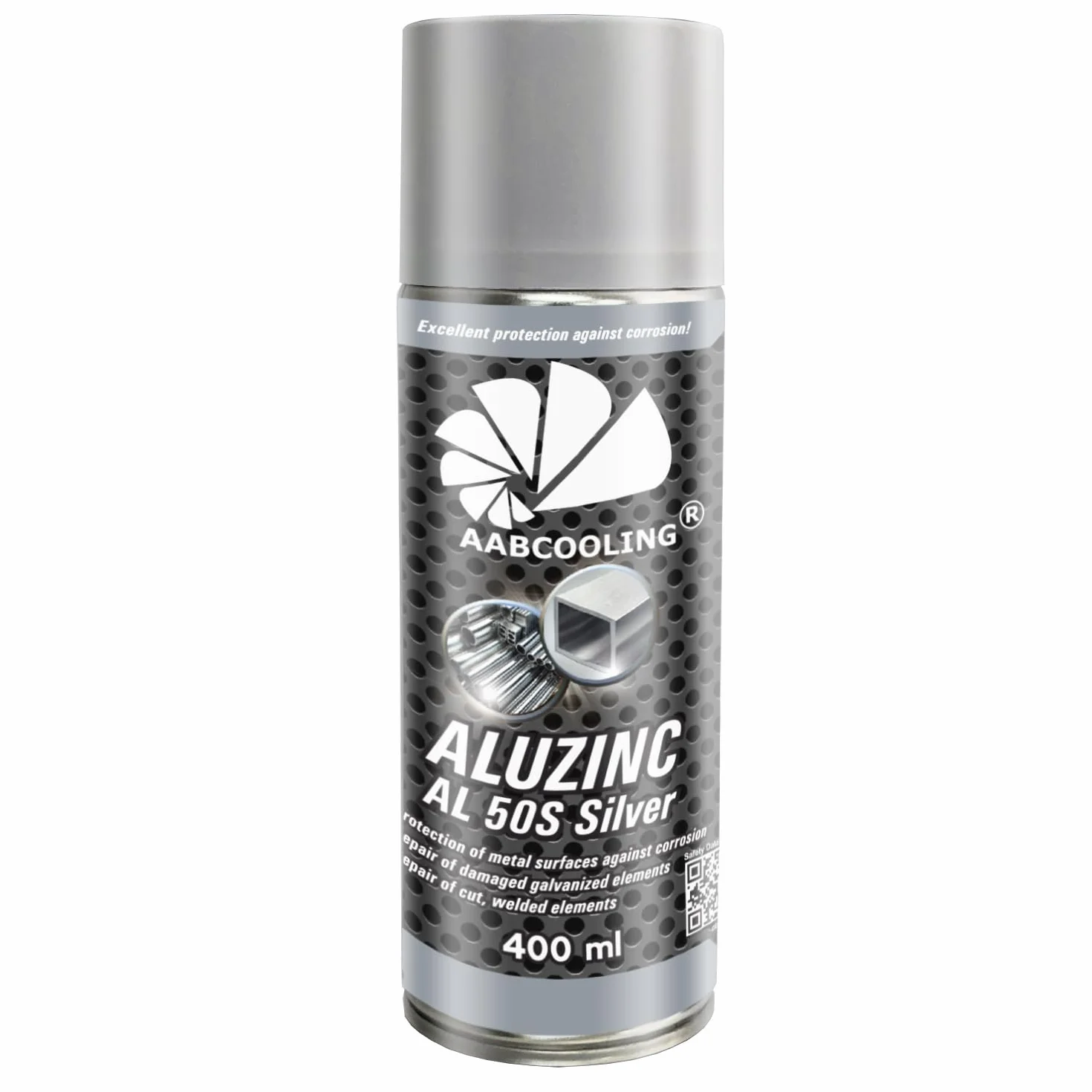 AABCOOLING Alucynk AL 50S Podkład Cynkowy Antykorozyjny 400ml Srebrny Farba do Metalu Stali Aluminium