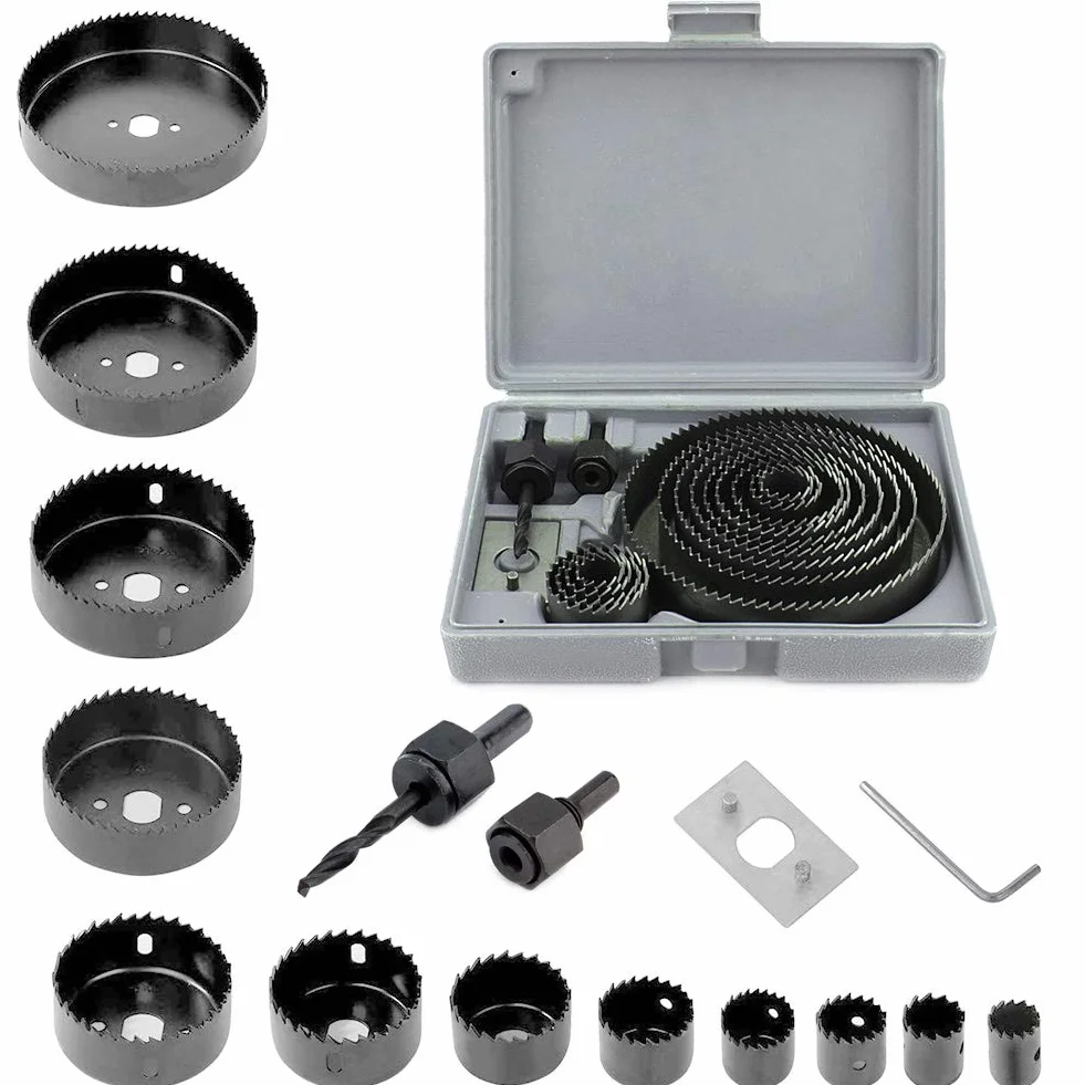Zestaw Otwornic do Drewna, 16 Sztuk, 19 mm - 127 mm
