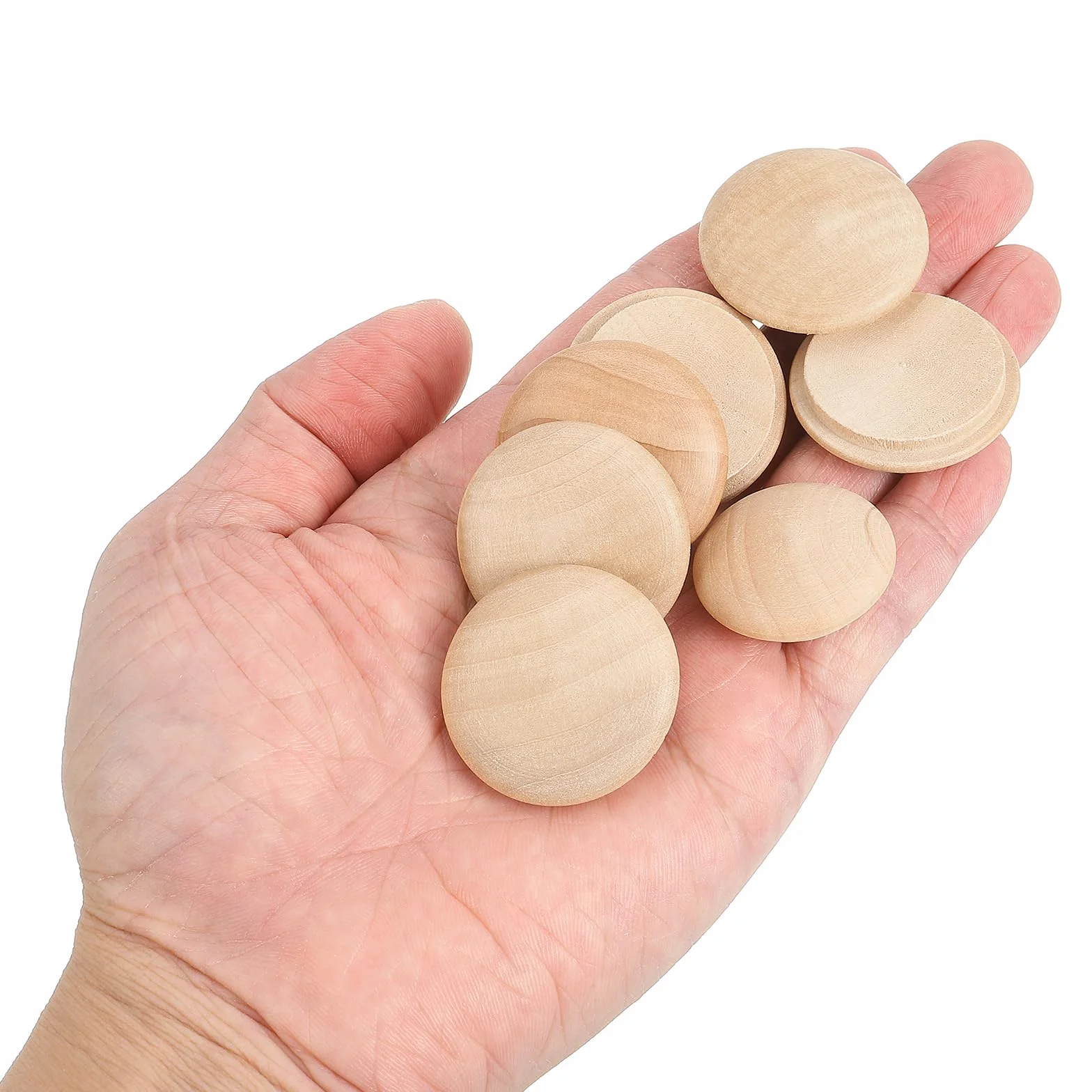 QUARKZMAN 30 szt. Drewniane zaślepki na guziki, 30 mm / 1,18 cala zaślepki do otworów z twardego drewna zaślepki do otworów w drewnie do mebli rzemiosło dekoracje (35 mm x 30 mm)
