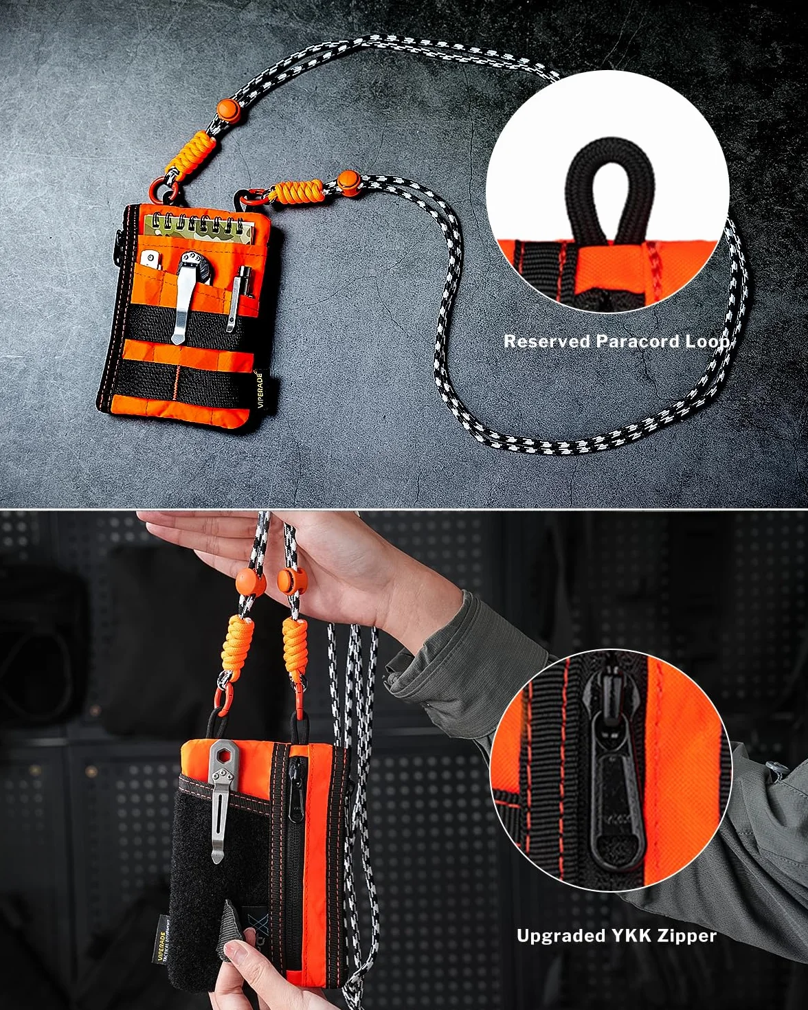 VIPERADE VE16R EDC kieszonkowa torba organizer z paskiem, 5 kieszeni, X-pac Hot