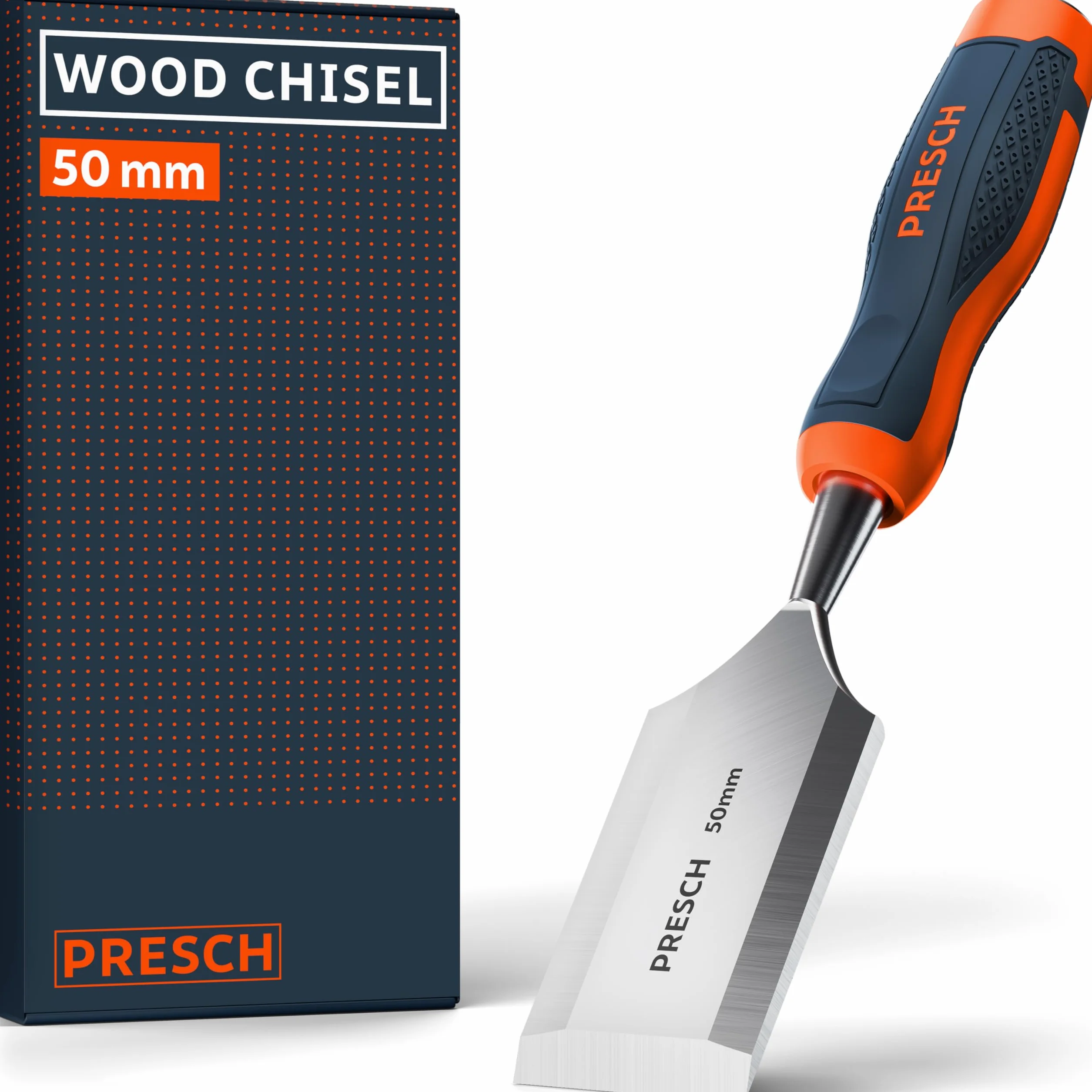 Presch Dłuto do drewna 50mm 25° Metalowa nasadka udarowa Ergonomiczny uchwyt