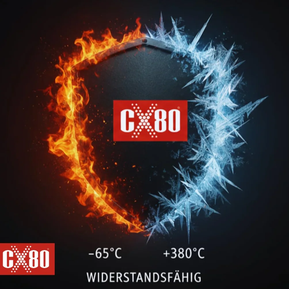 CX80 | Silikon do wysokich temperatur (czarny, 310 ml)