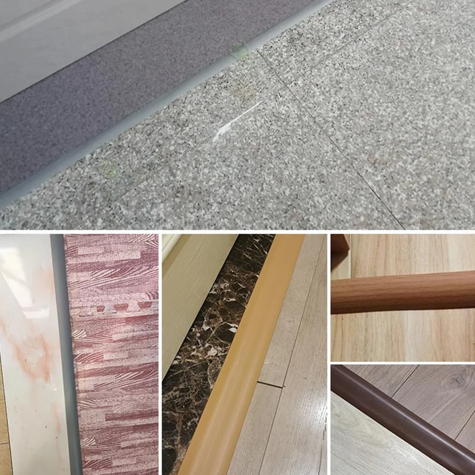 Listwa progowa PCW samoprzylepna 1m×7cm profil przejściowy wyrównująca wysokość