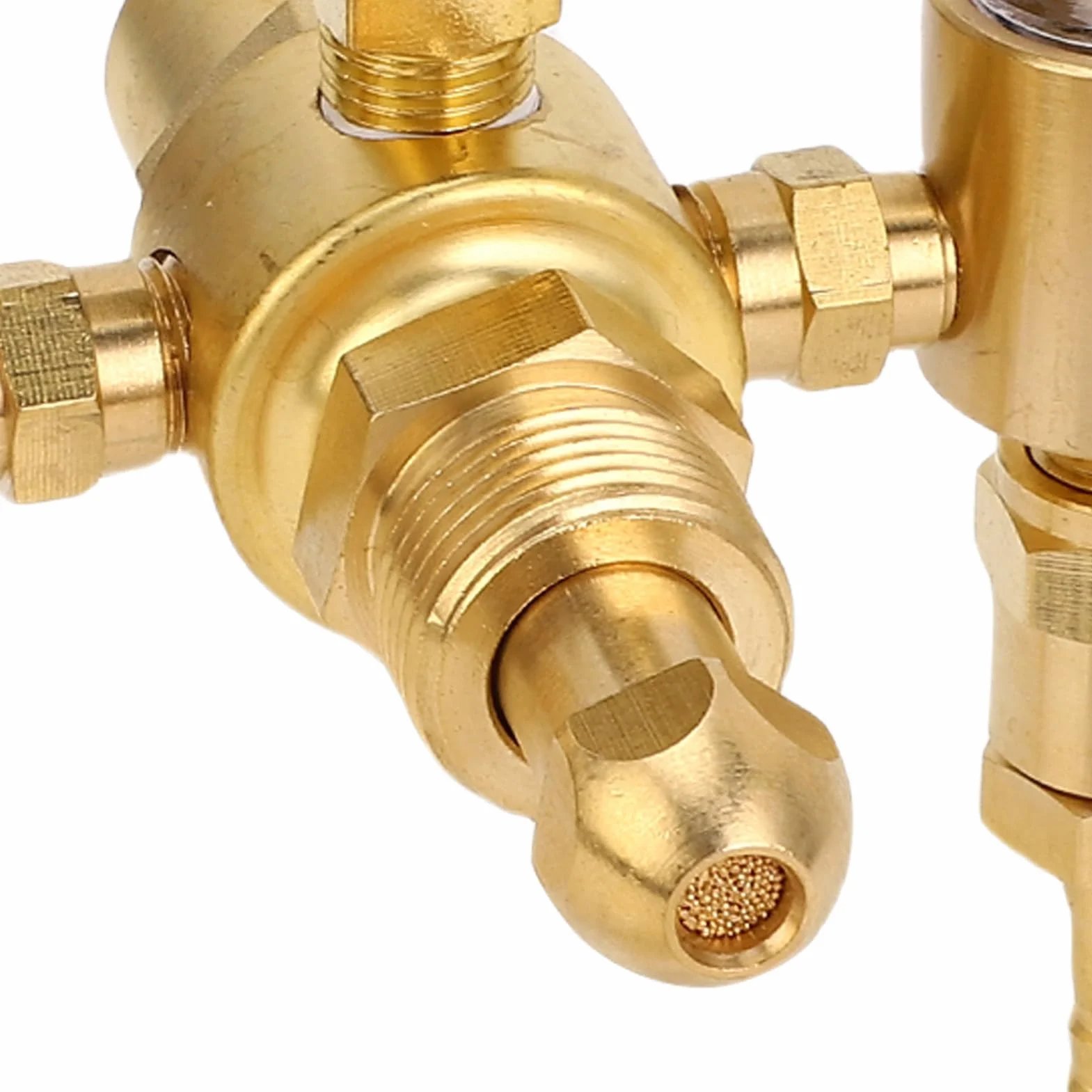 AMONIDA Przepływomierz Argonu Regulator Gazu do Spawania TIG MIG 0-60CFH 0-4500PSI CGA580 5/8 Cala X 18 RH