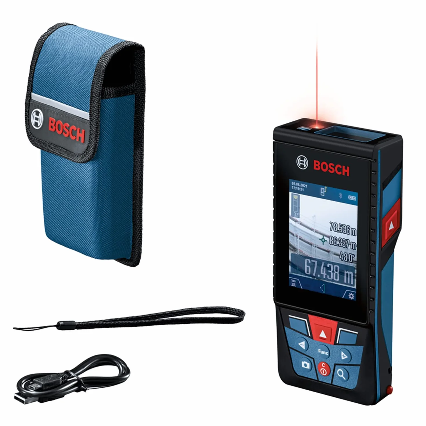 Dalmierz laserowy Bosch Professional GLM 150-27 C z kamerą, akumulator 3,6 V, zasięg 150 m, IP54