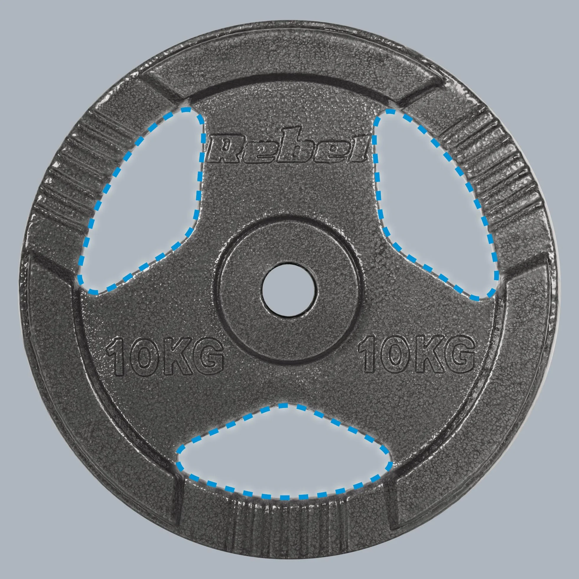 Rebel Zestaw Obciążeń Żeliwnych 2x10kg Otwór 31mm Talerz z Uchwytami RBA-2135