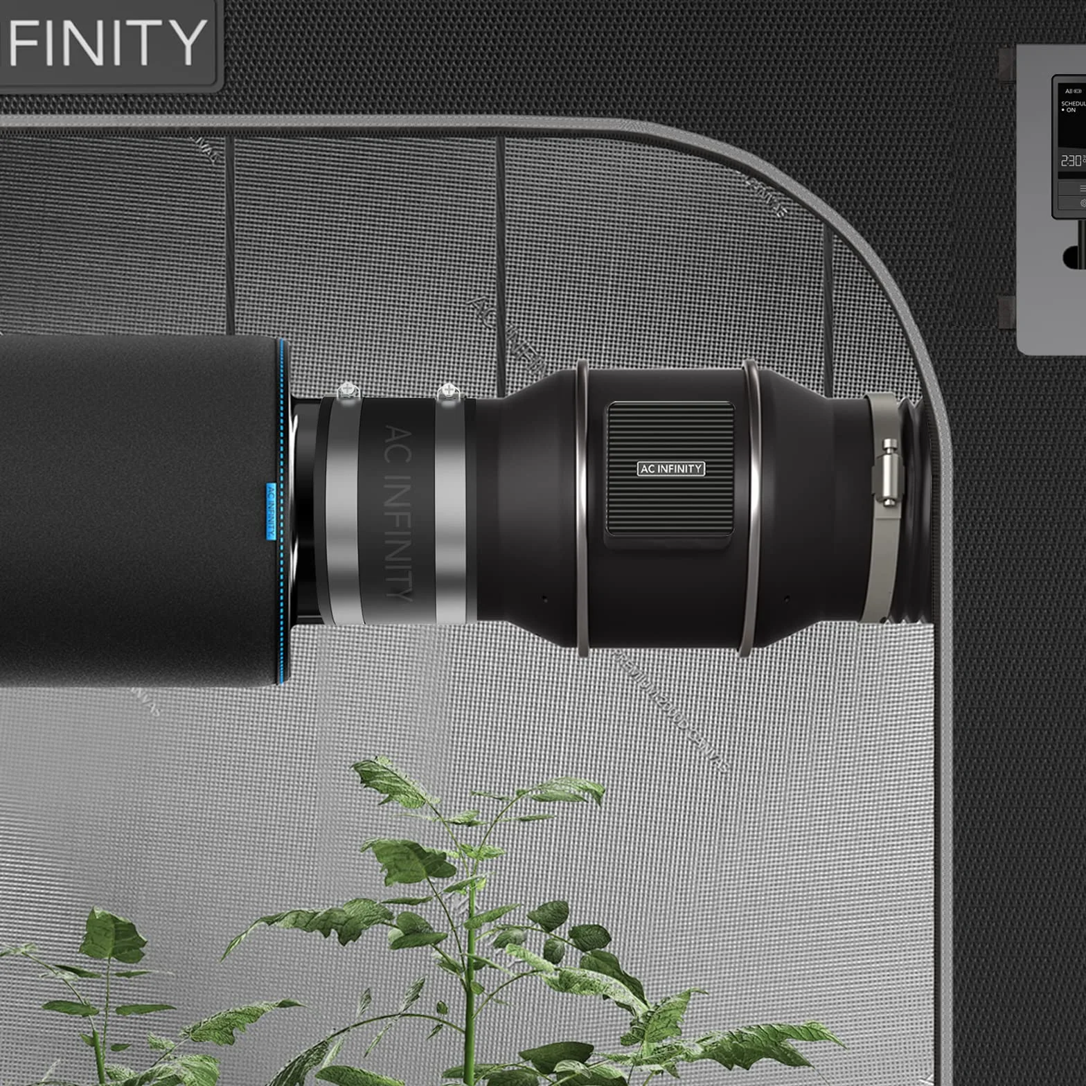 AC Infinity Zacisk redukujący hałas 100 mm, łącznik kanałowy ze stali nierdzewnej, elastyczne gumowe złącze do wentylatorów liniowych i filtrów węglowych HVAC, 10 cm