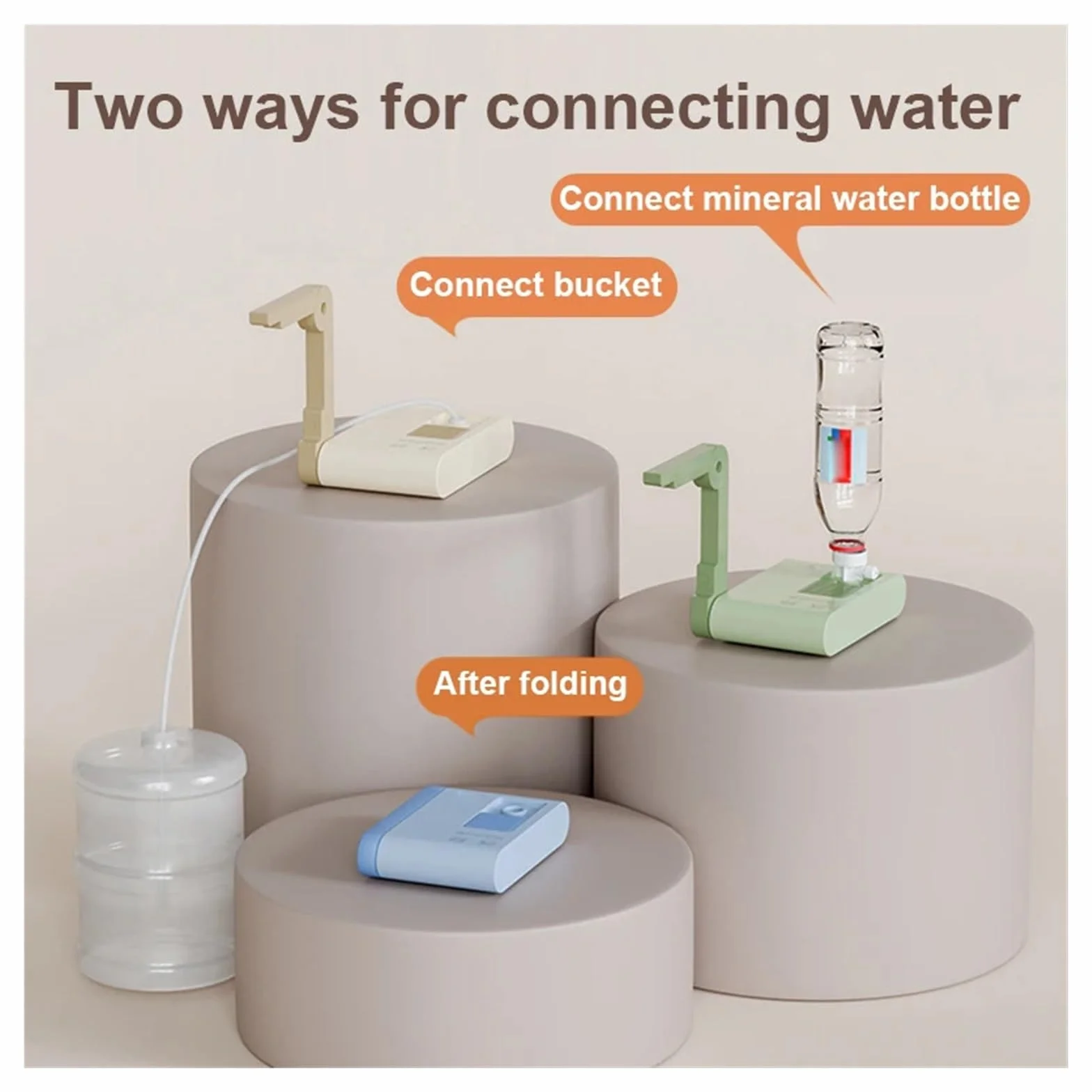 Portable Instant Hot Water Dispenser Electric Kettle Folding Travel Desktop Heater Boiler
