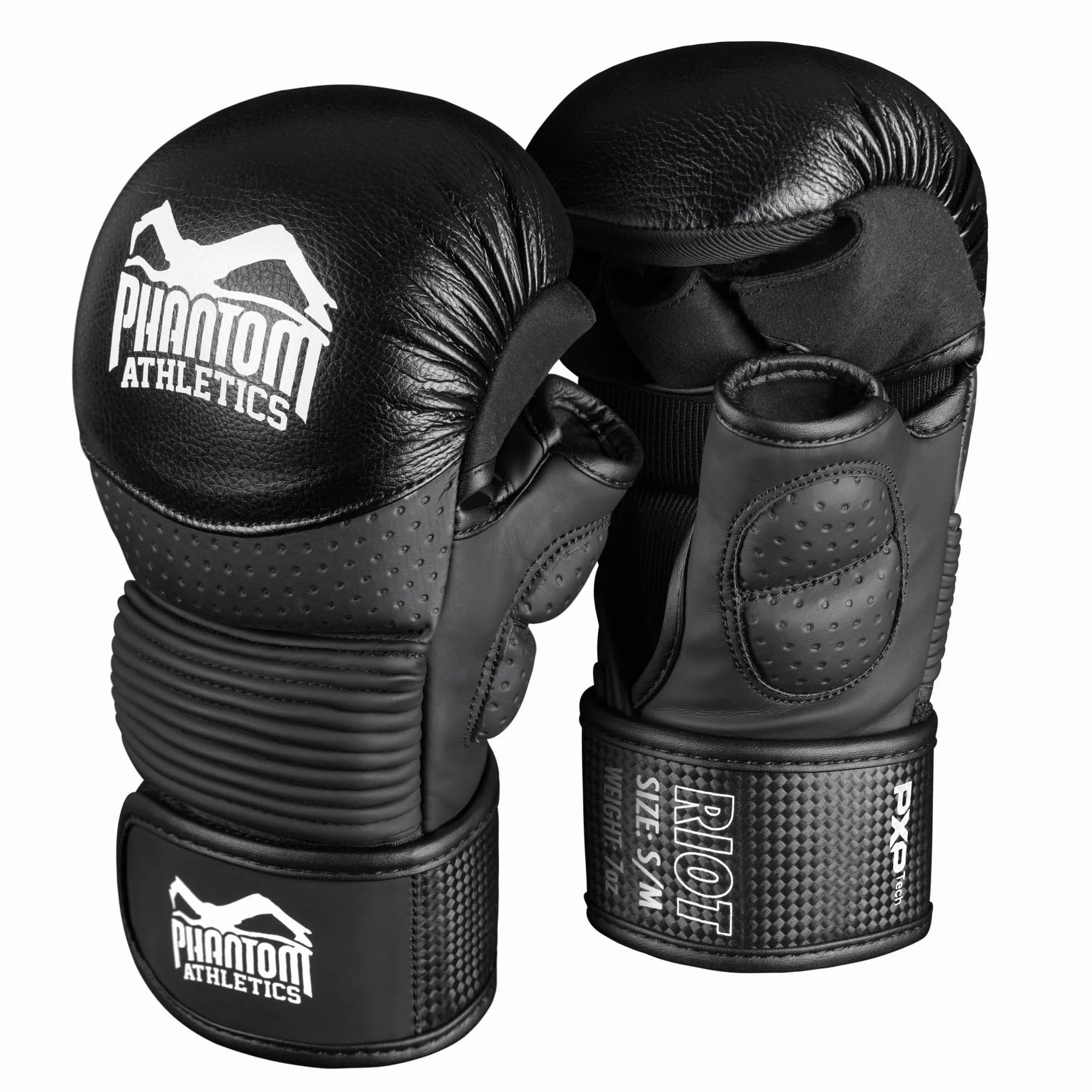 Phantom rękawice do MMA – optymalna ochrona sparingu, dodatkowe bezpieczeństwo dla kciuka i nadgarstka – otwarty uchwyt do każdego sportów walki, takich jak grappling – fight i trening – dla mężczyzn i kobiet