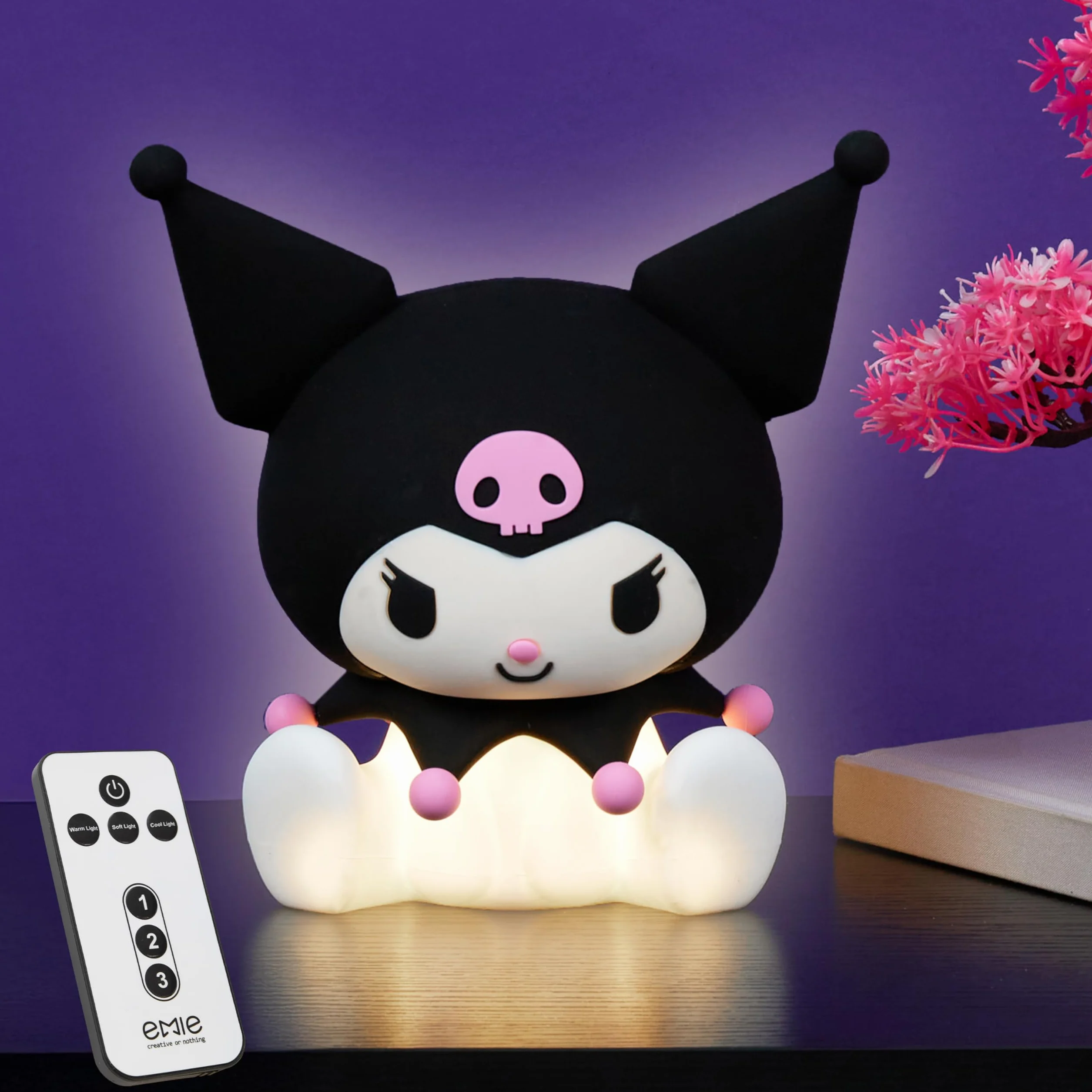 Sanrio Hello Kitty Kuromi Silikonowa Lampka Nocna LED 3D dla Dzieci i Dorosłych
