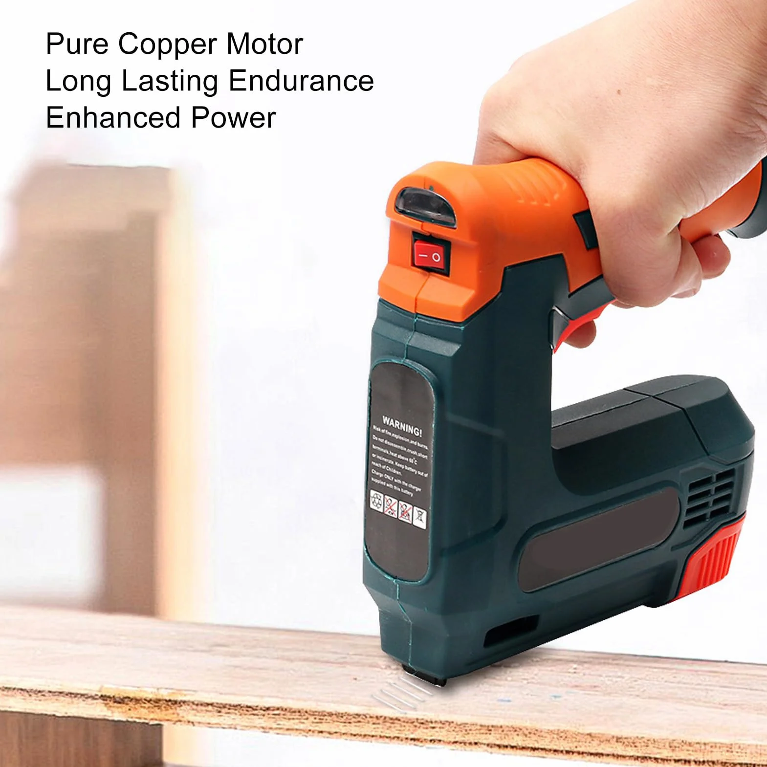 Elektryczny Zszywacz Bezprzewodowy 2 w 1 Power Tacker 2000 mAh Li-Ion USB