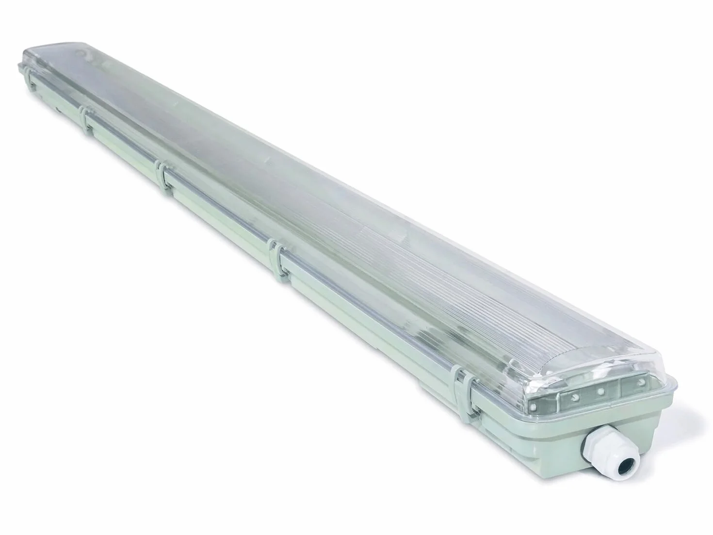Zestaw LED Oprawa Hermetyczna 2x120 cm Świetlówka T8 18W 4000K IP65 Oświetlenie Garażowe Magazynowe