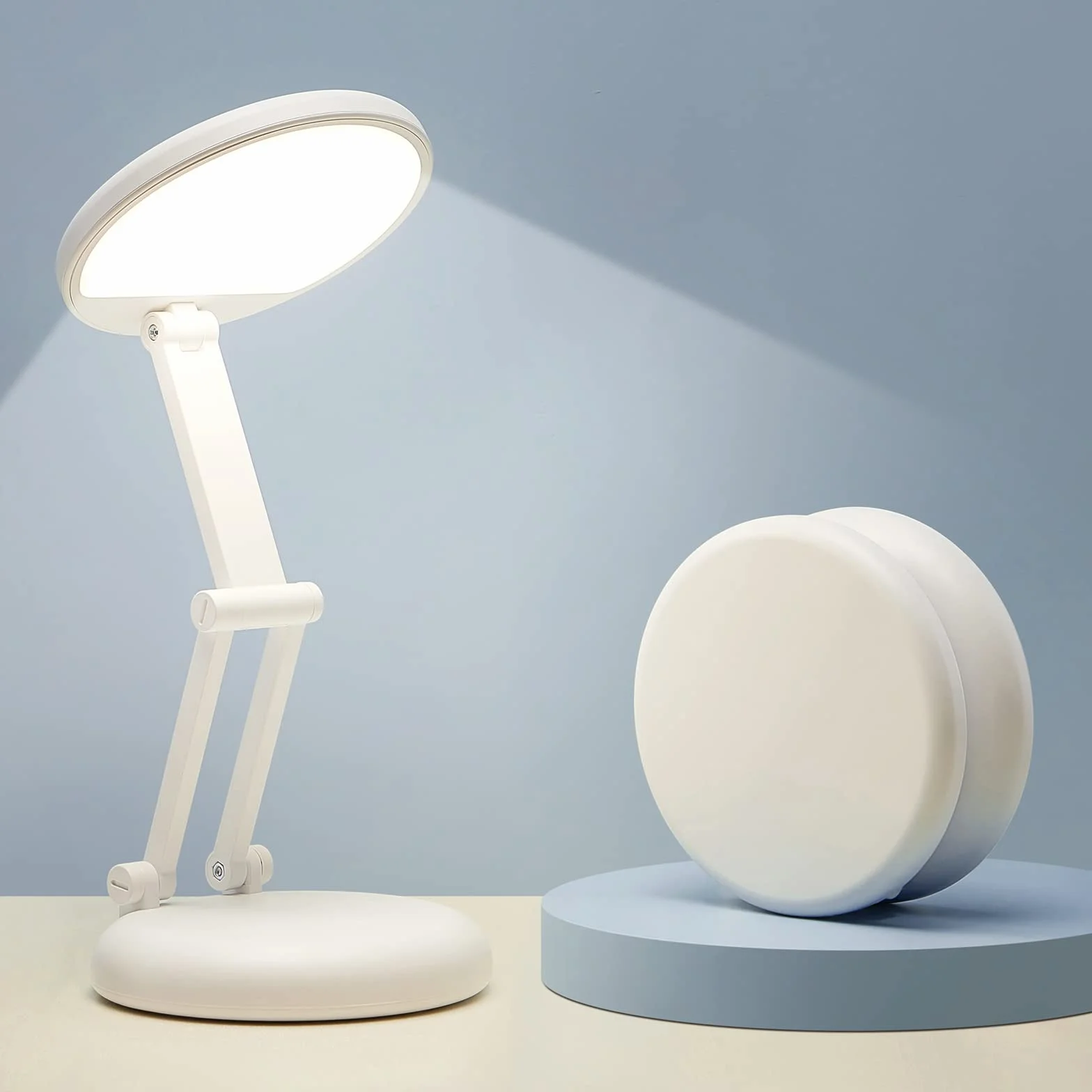 One Fire Lampa do ładowania, 3600 mAh i 120 h, ładowalna lampa stołowa, bezprzewodowa przenośna