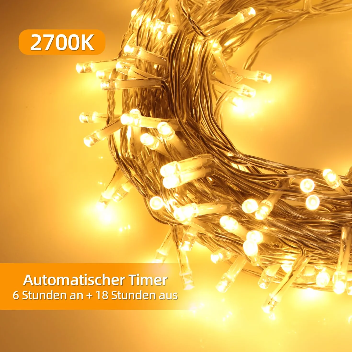 Łańcuch świetlny LED na zewnątrz, 40 m, 400 diod LED, odporny na warunki atmosferyczne, z wtyczką, oświetlenie bożonarodzeniowe na zewnątrz, ciepła biel, 8 trybów pracy i funkcja timera, na Boże