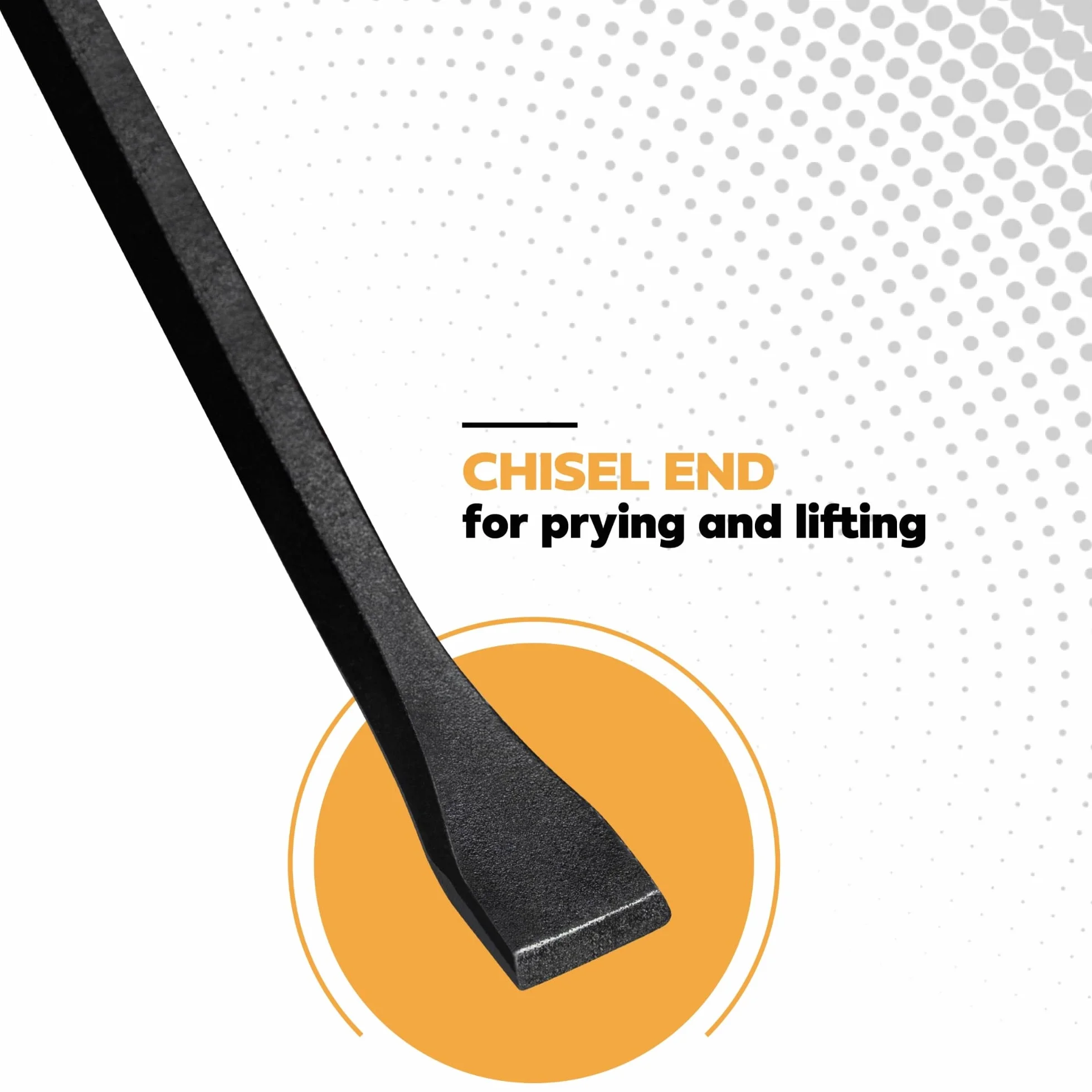 Olympia Tools Łom ze ściętym końcem w kształcie dłuta 45 cm z kutej stali węglowej
