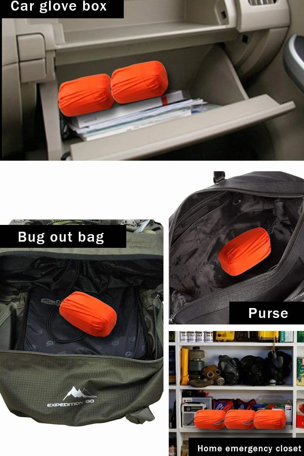 HONYAO Śpiwór ratunkowy, torba ratunkowa Bivvy Koc ratunkowy wielokrotnego użytku na kemping na świeżym powietrzu, piesze wycieczki