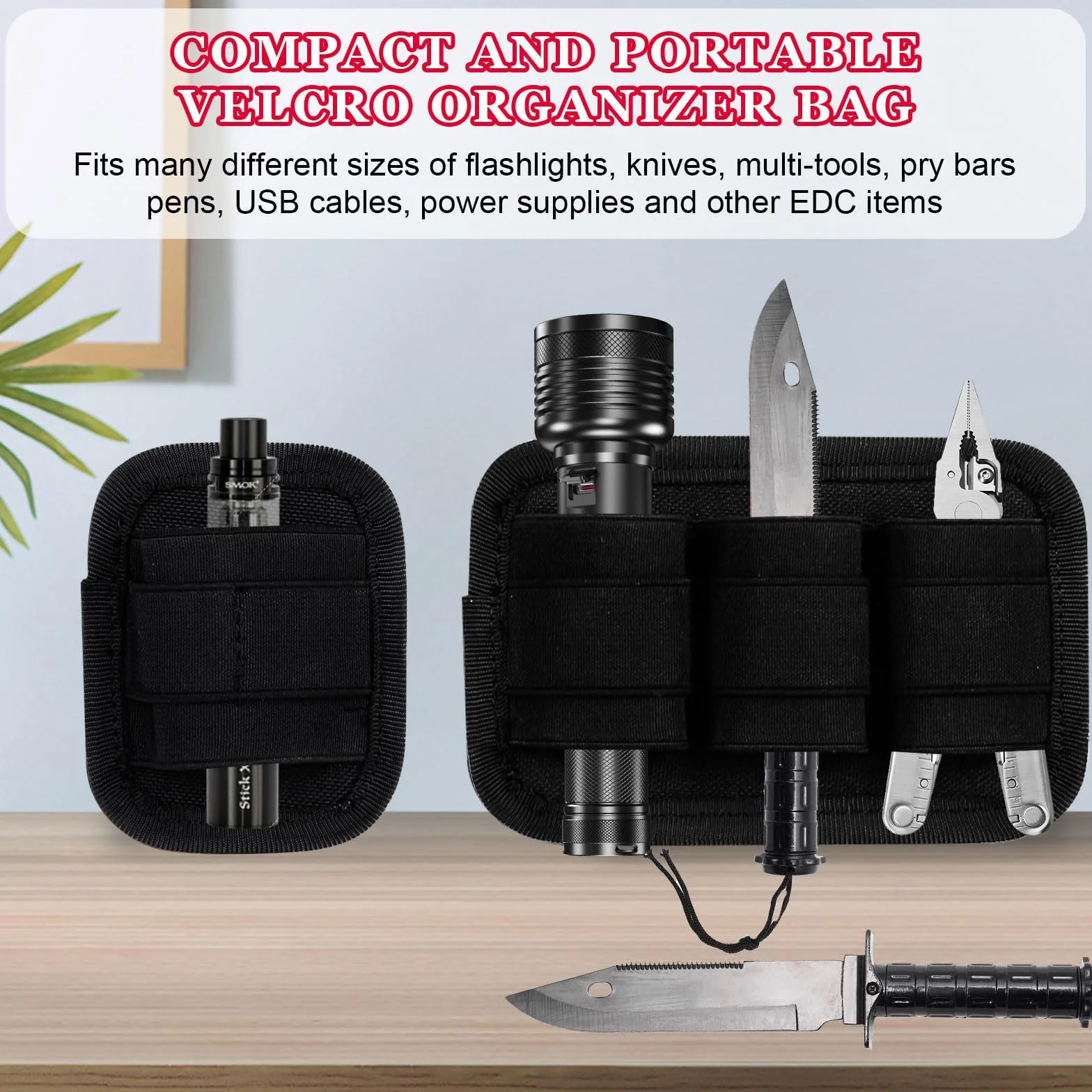 Zestaw 3-częściowy łatek EDC do plecaka, kamizelki taktycznej, torby EDC