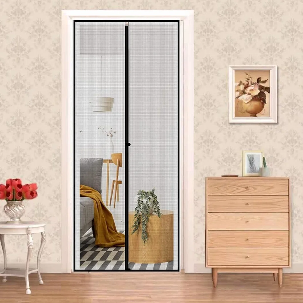 Moskitiera magnetyczna na drzwi balkonowe 90 x 225 cm biała wzmocniona