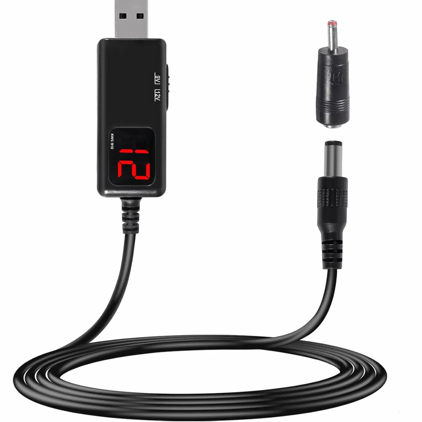 RUNCCI-YUN Kabel USB Boost Converter DC 5V na 9V 12V USB na DC 5,5x2,1mm 3,5x1,35mm Step-up Zasilacz Adapter