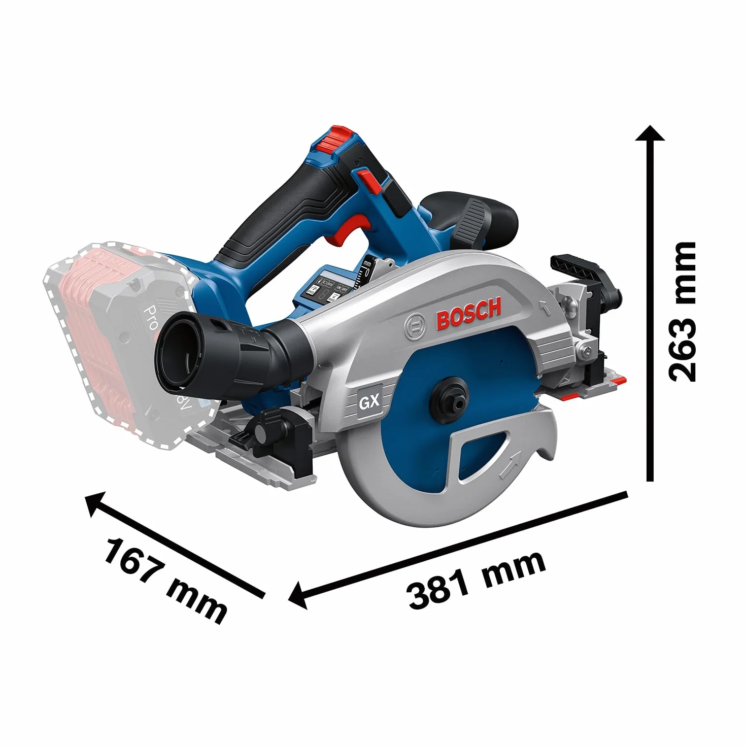 Bosch GKS 18V-57-2 GX akumulatorowa pilarka tarczowa 18 V L-BOXX
