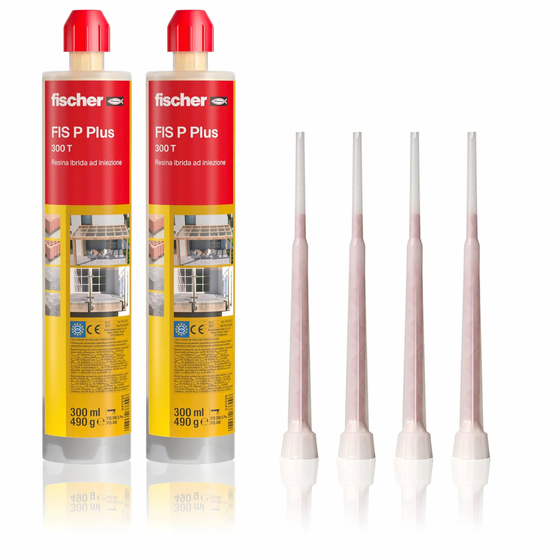 Fischer FIS P PLUS 300 T kołek chemiczny żywica poliestrowa kotwica 2 x 300 ml