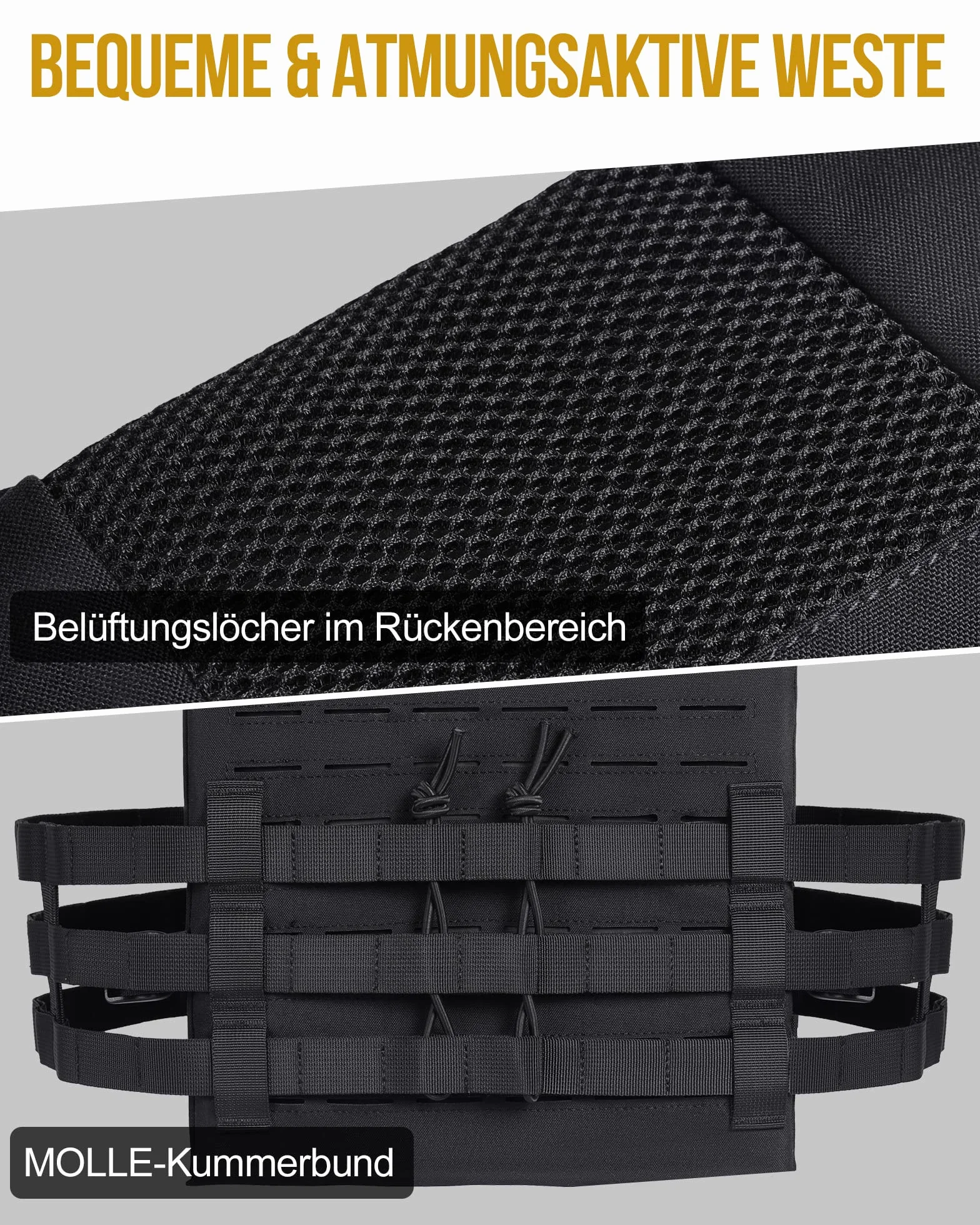 OneTigris lekka kamizelka taktyczna LCPC Laser Cut Carrier, kamizelka płytowa, opakowanie wielokrotnego użytku