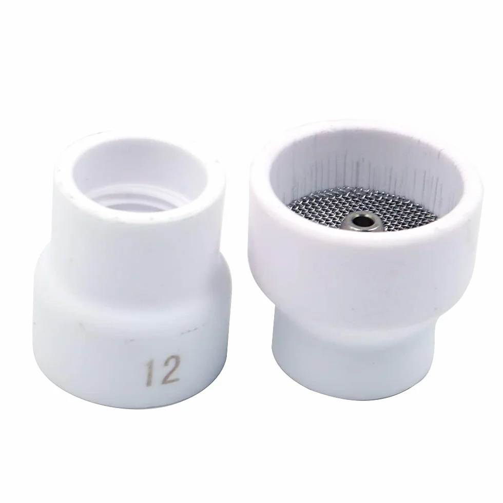 Ceramiczny kubek spawalniczy TIG #12 biały dwupak
