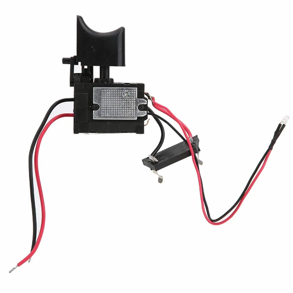 Shanbor Drill Trigger Switch 7,2 V - 24 V bateria litowa Cordless Drill Speed Control przełącznik wyzwalacza z małym światłem