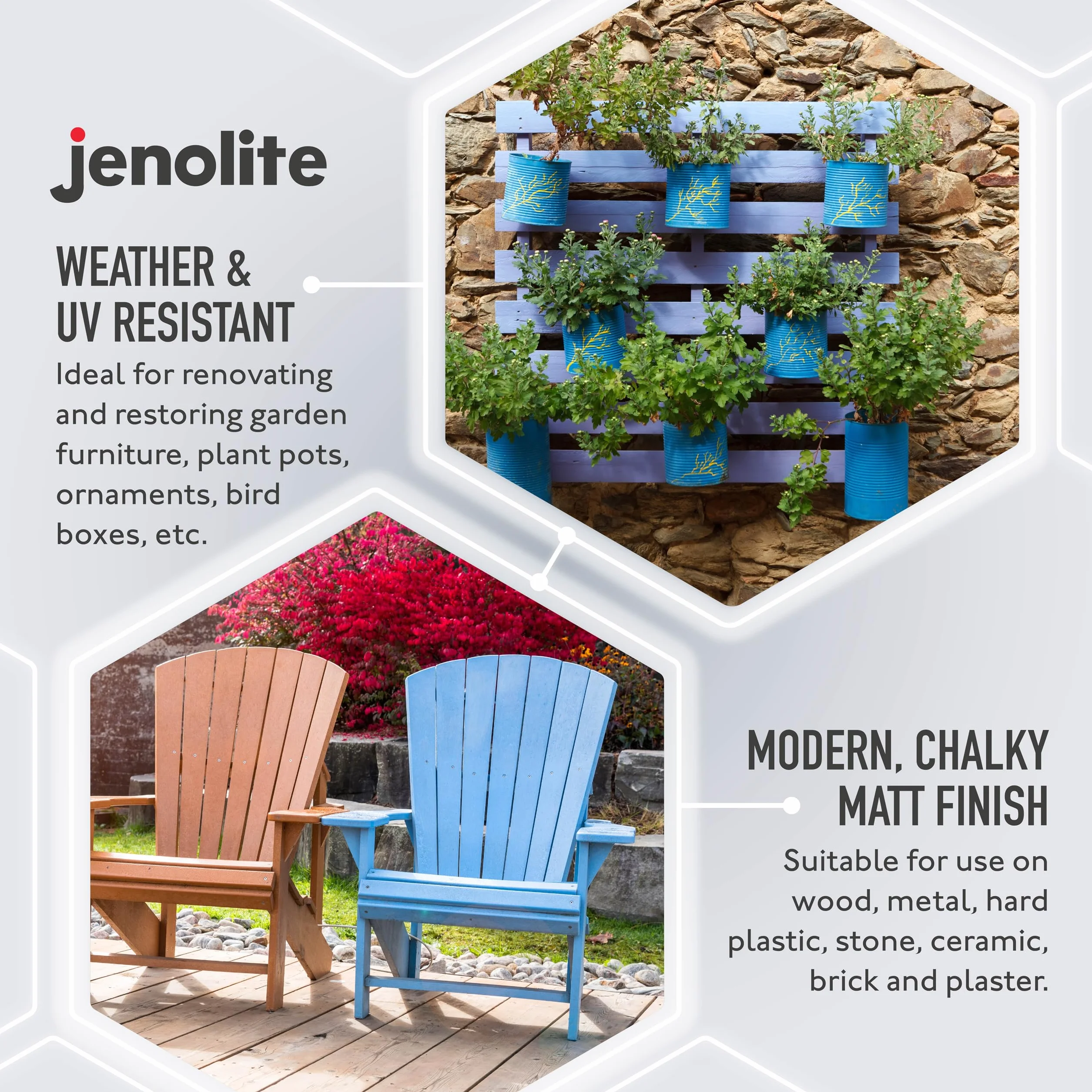 JENOLITE Farba w sprayu ogrodowym CHALKY MEDITERRANEAN BLUE 400 ml kredowa farba wielopowierzchniowa