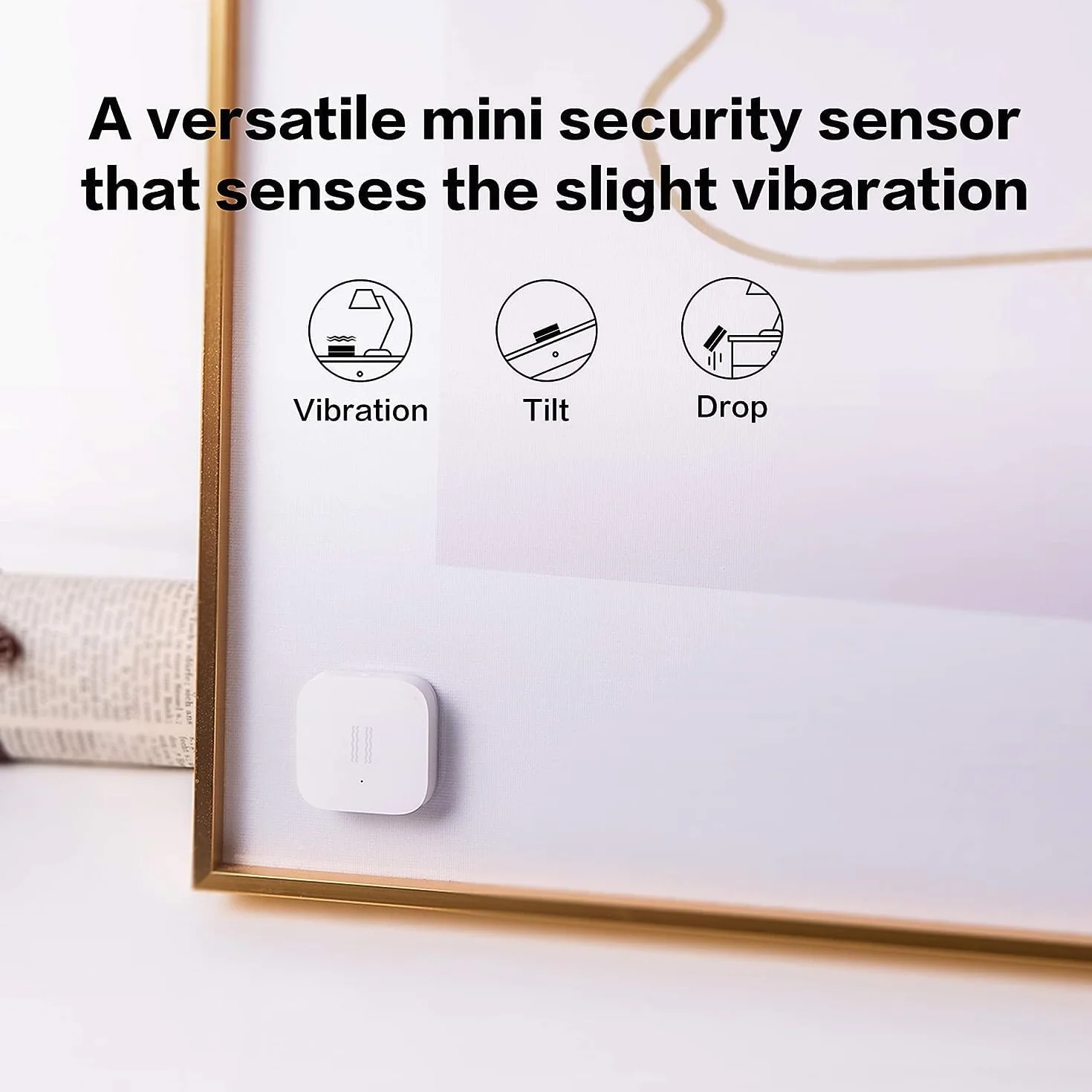 Aqara Czujnik Wibracji, Bezprzewodowy, Zigbee, Kompatybilny z Apple HomeKit, IFTTT