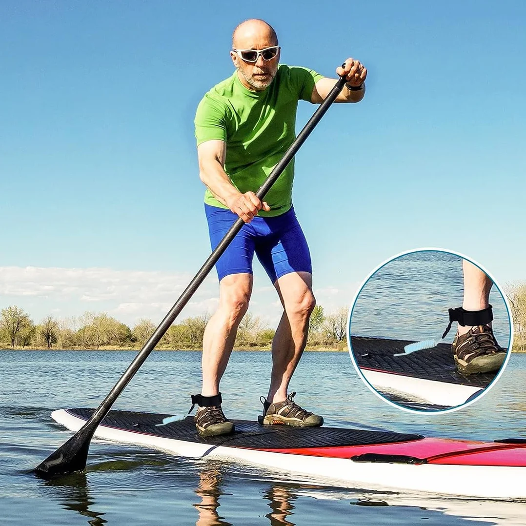 Smycz SUP 10 stóp, smycze bezpieczeństwa surfingowego dla dorosłych, smycz surfingowa, spiralna leash SUP TPU, regulowana smycz surfingowa do kajakarstwa longbooard