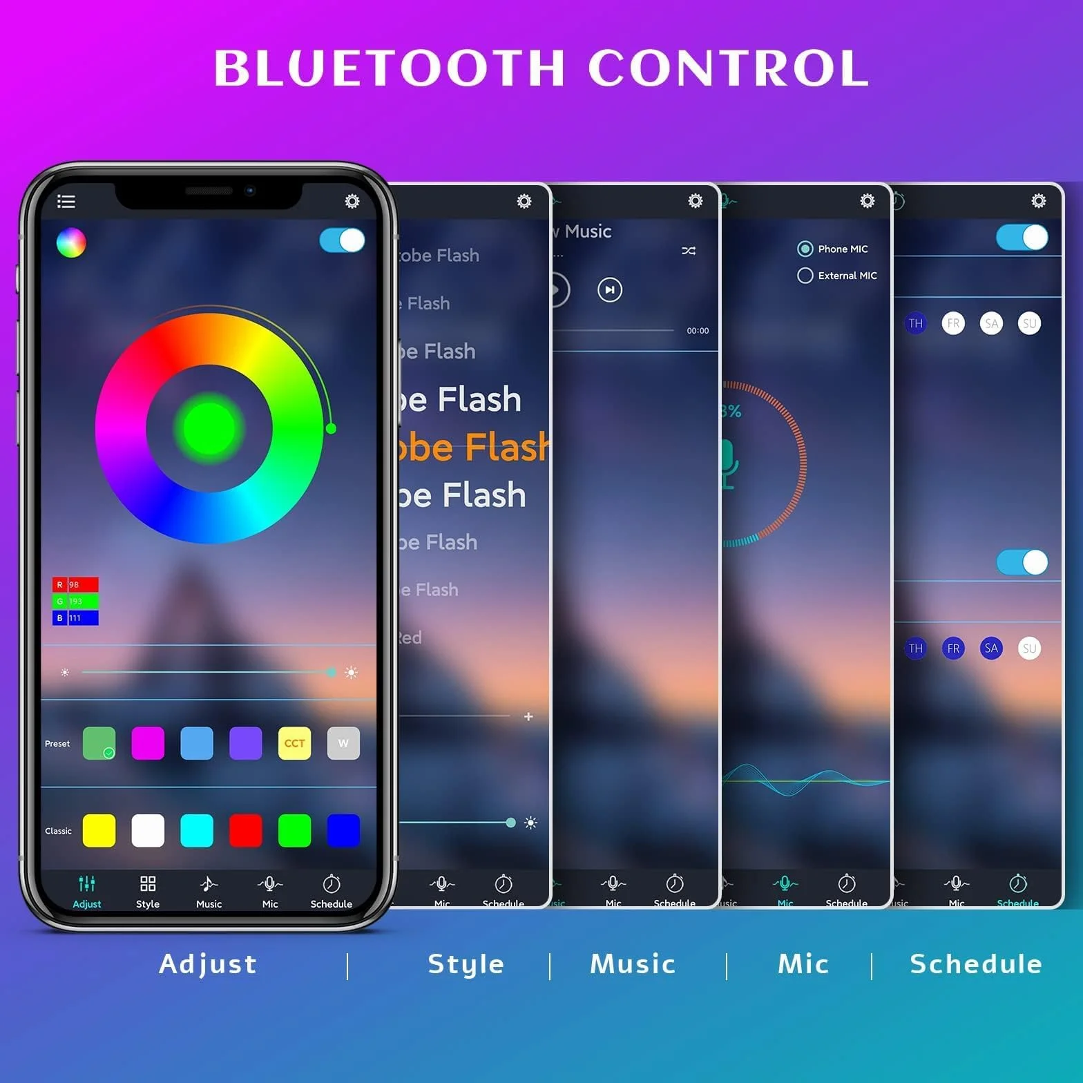 LyLmLe Oświetlenie Basenowe LED z Kontrolą APP, 40W RGB Ściemnialne podwodne światła zanurzeniowe z magnesami, IP68 Wodoodporna synchronizacja muzyczna zmieniająca kolor światła basenowego 12V, 8m