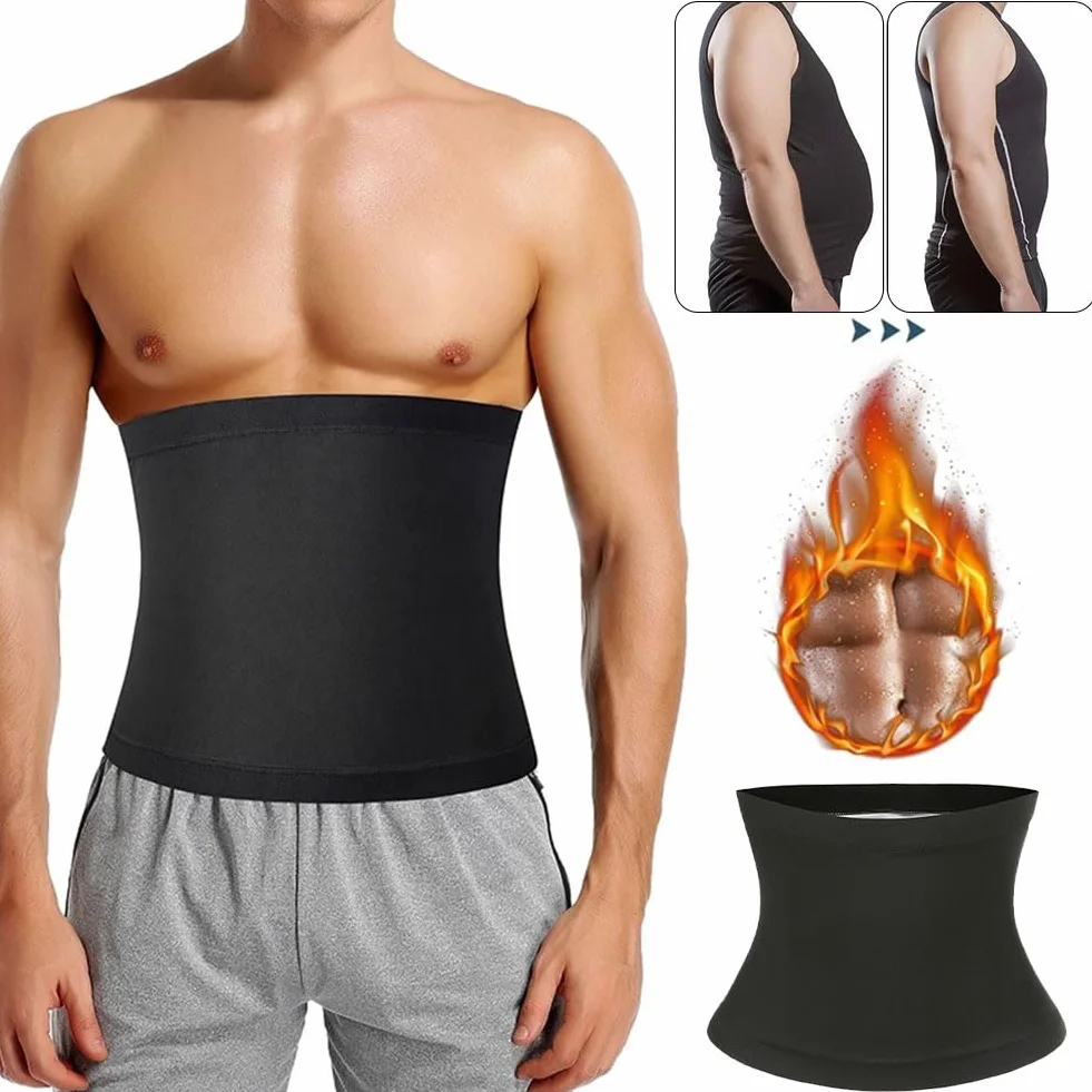 Męski pas do pocenia się brzucha, regulowany pas wyszczuplający brzuch, płaski brzuch, sauna, trener, do fitnessu, odchudzania, joggingu, jogi