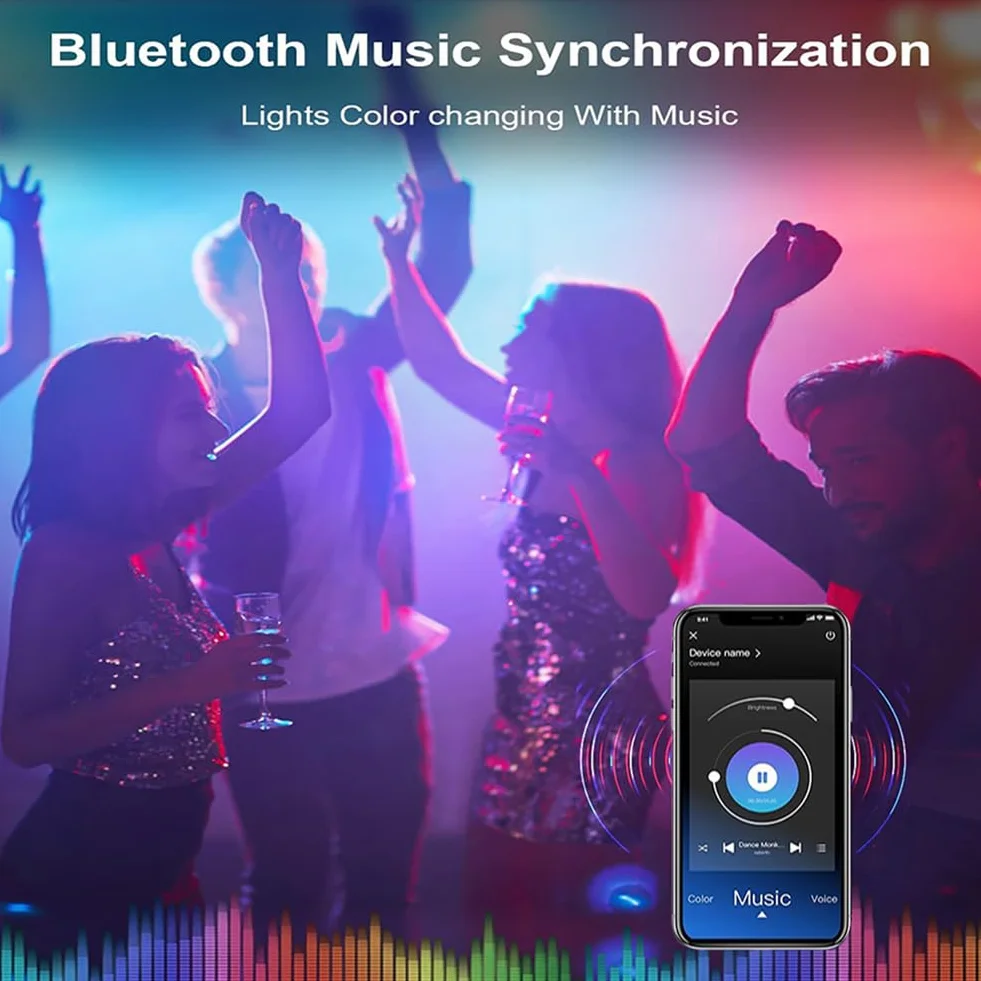 Taśma LED Bluetooth do telewizora 40-60 cali, podświetlenie LED 2M z synchronizacją muzyki, aplikacją i pilotem