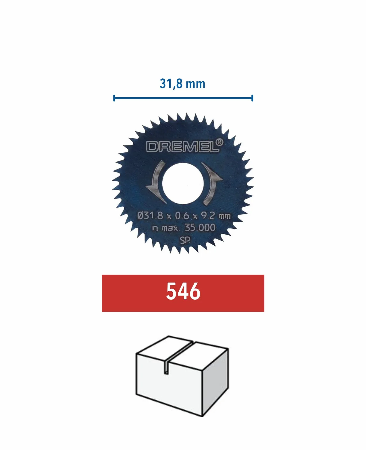 Dremel Tarcza do cięcia wzdłużnego poprzecznego 31,8 mm 546