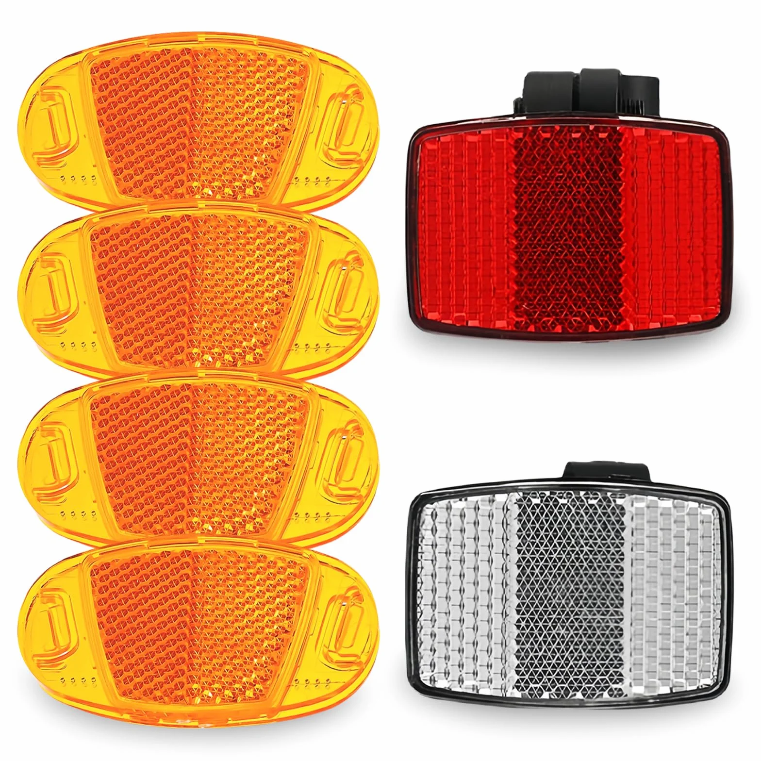 flintronic Reflektory rowerowe z przodu i z tyłu, reflektory na szprychy, do rowerów górskich, motocykli, rowerów elektrycznych