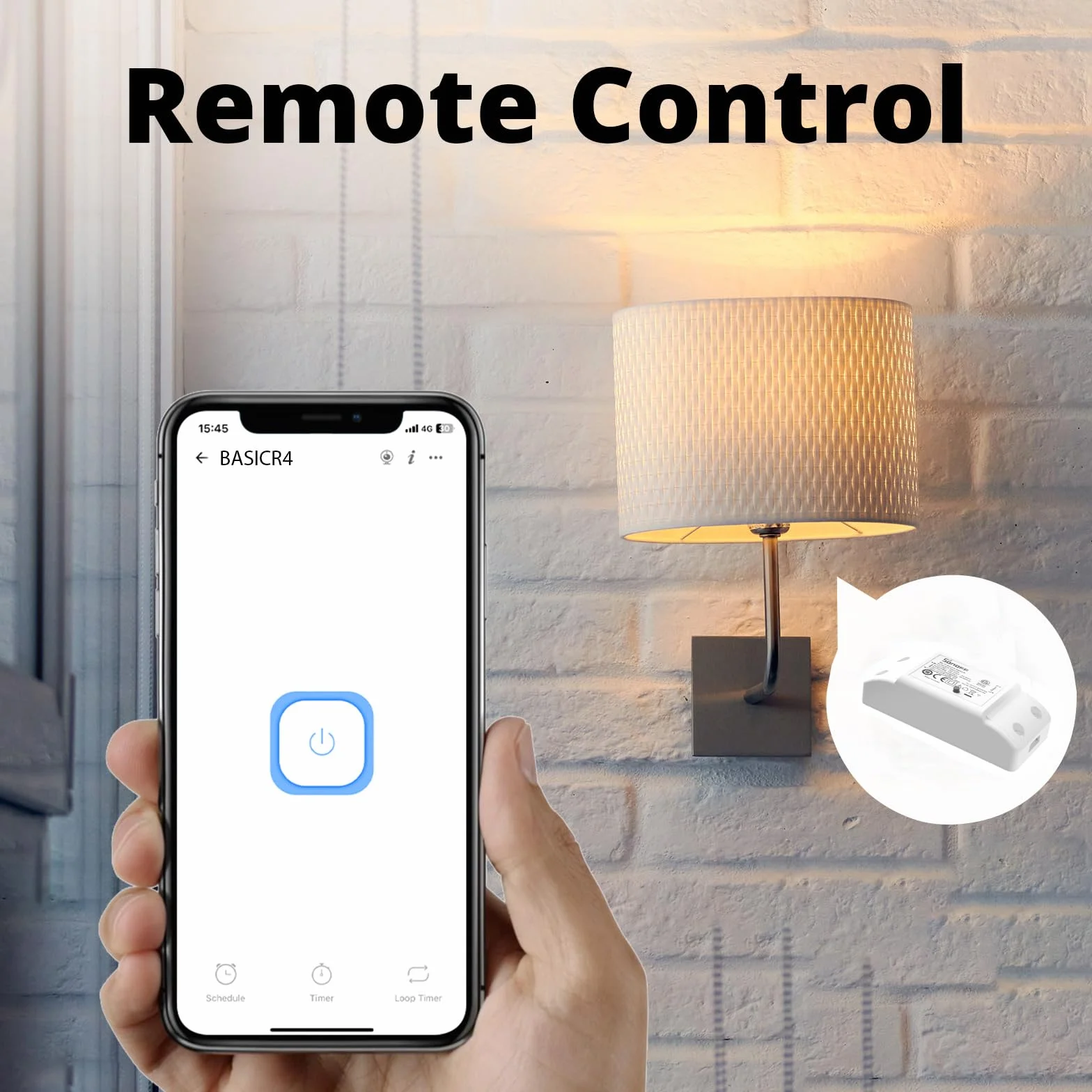 SONOFF BASICR4 Smart Switch, Inteligentny Przełącznik Wifi, Zdalne Sterowanie APP, Sterowanie Głosowe, Timer, Stan Włączenia i inne Funkcje, Kompatybilny z Alexa, Google Home, IFTTT.