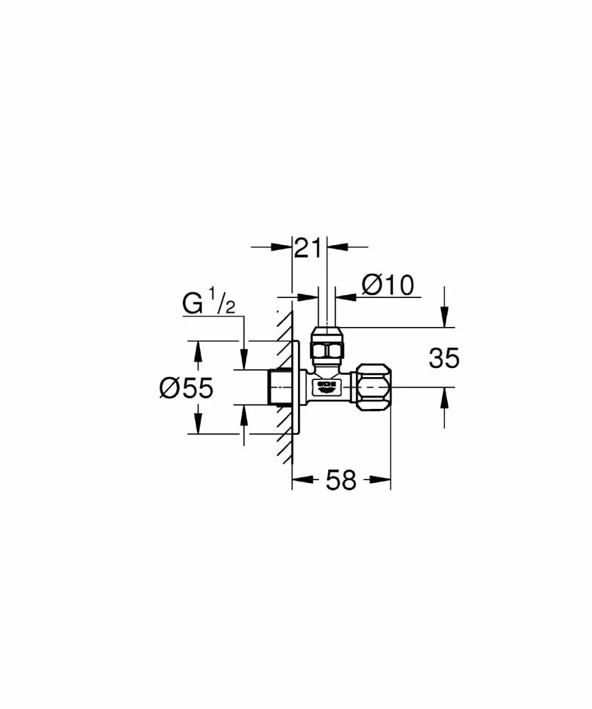 GROHE Zawór kątowy DN 15