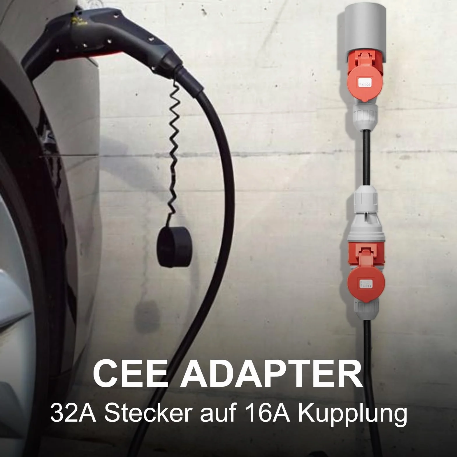 CHRI Adapter CEE 32A na 16A, 5x2.5mm² Kabel 16A 415V