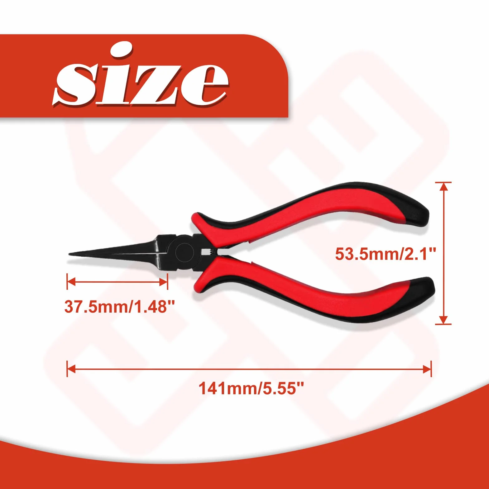 SPEEDWOX Cienkie płaskie szczypce 14 cm do biżuterii