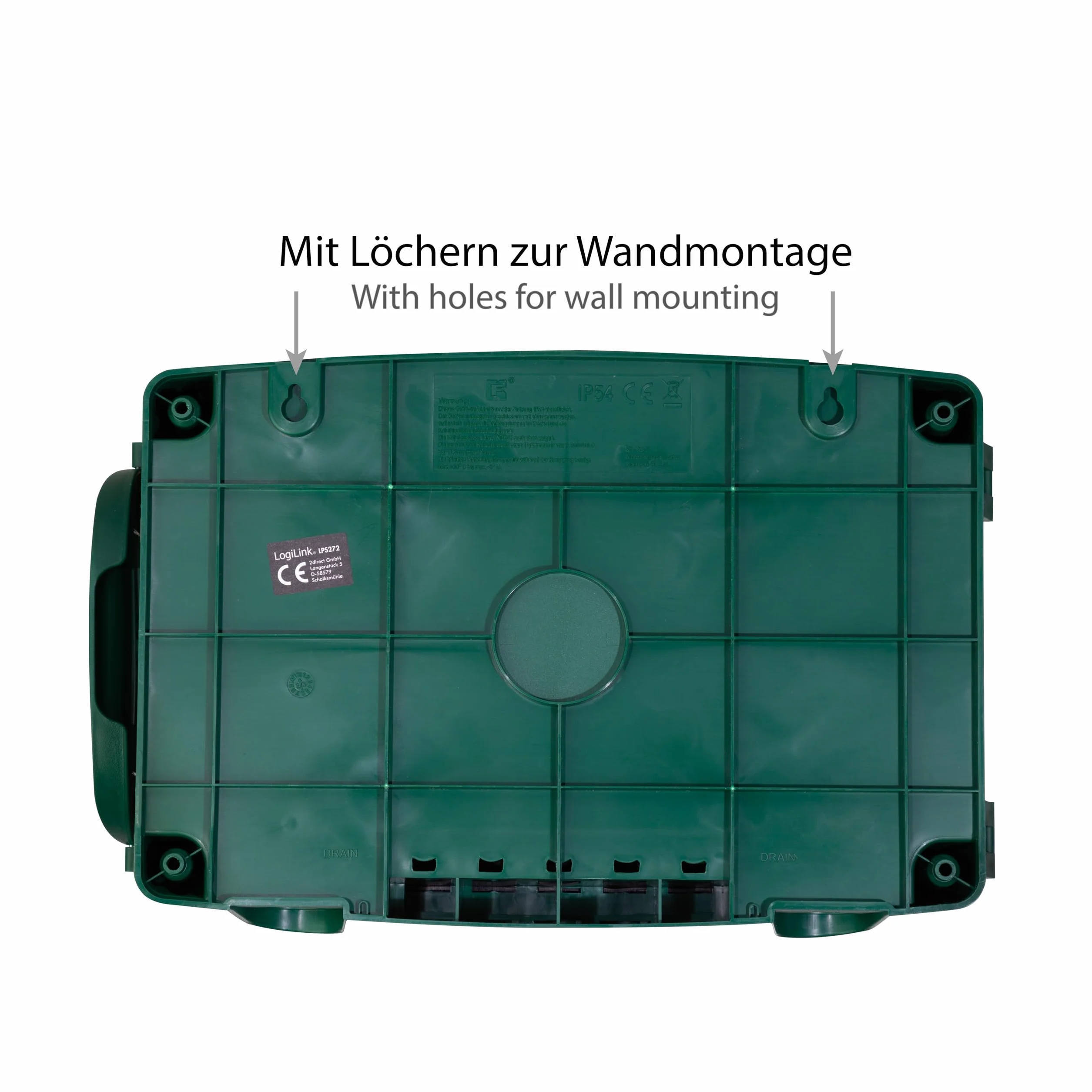 LogiLink Skrzynka elektroniczna IP54 32x21x11,5 cm zielona odporna na warunki atmosferyczne