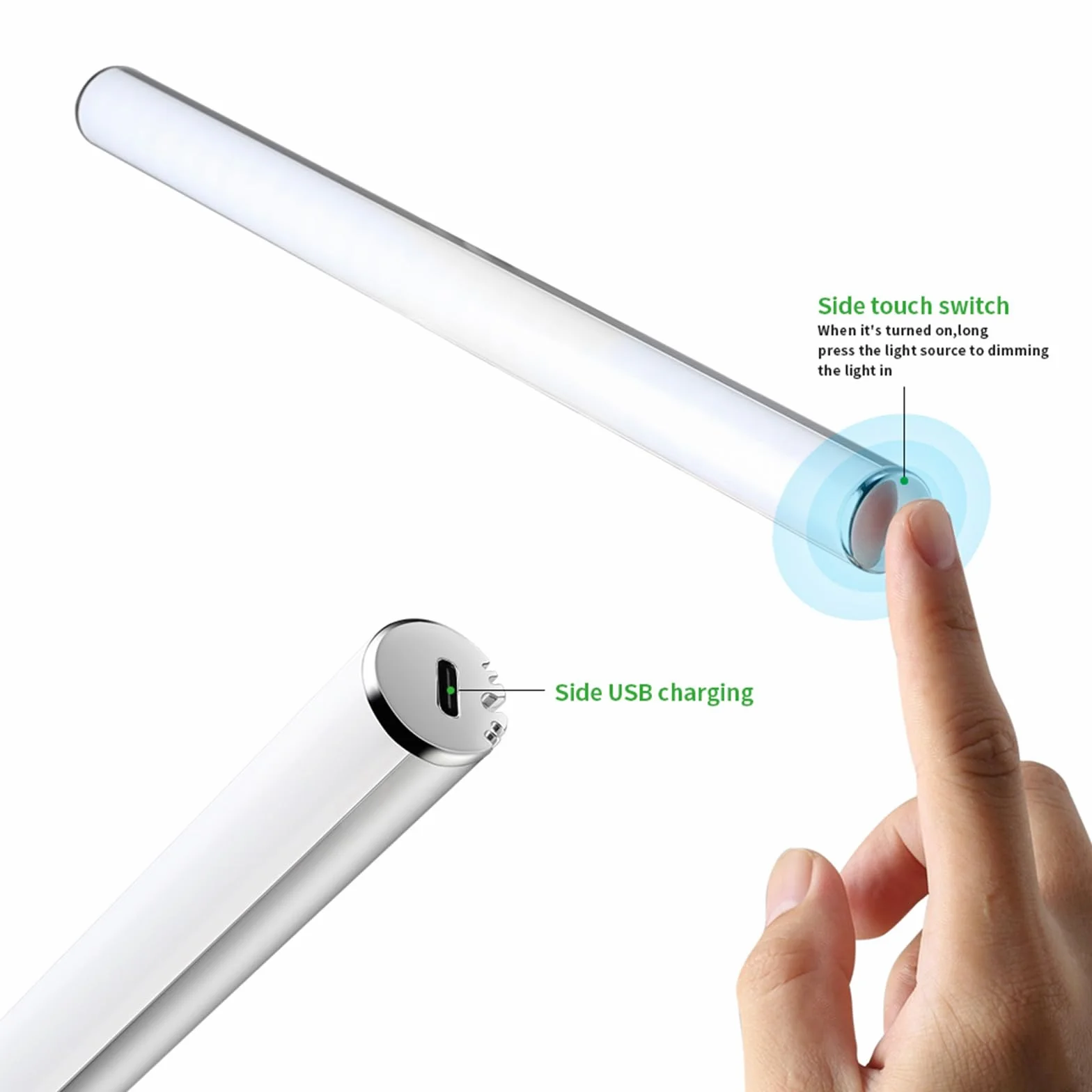 Lixada 2 sztuki LED lampka do makijażu przenośna przyciemniana