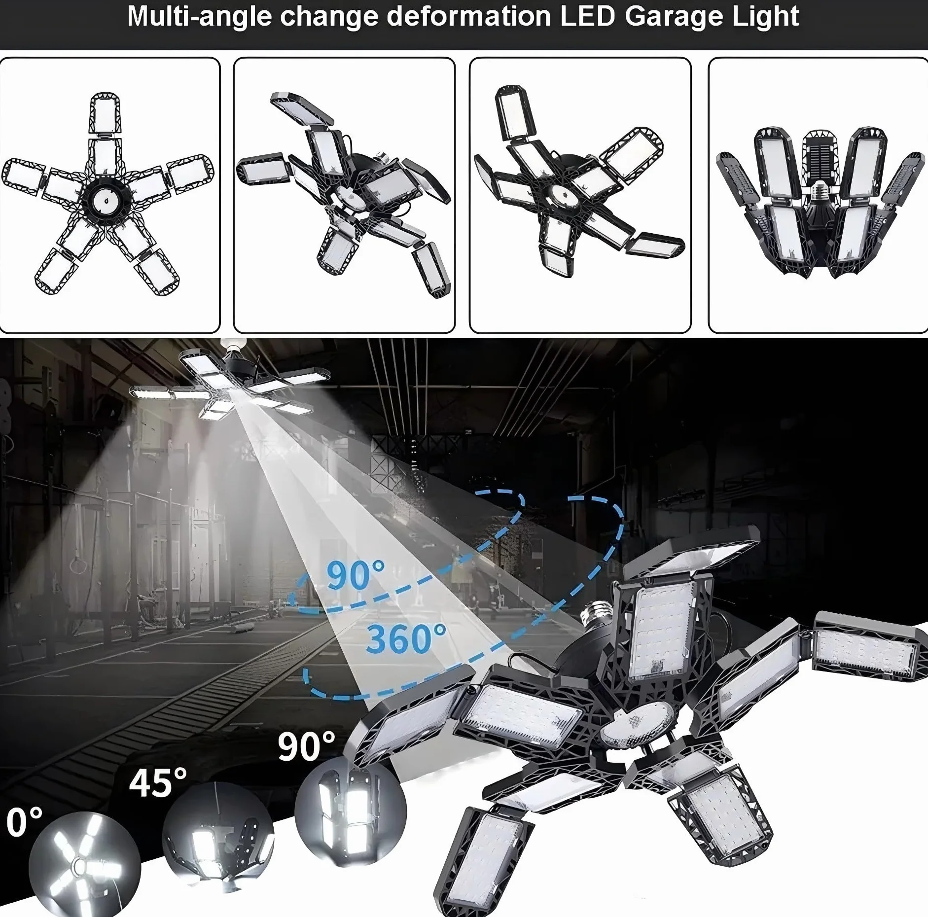Światła garażowe LED 18000 lumenów 6500K 180W Lampy sufitowe do garażu