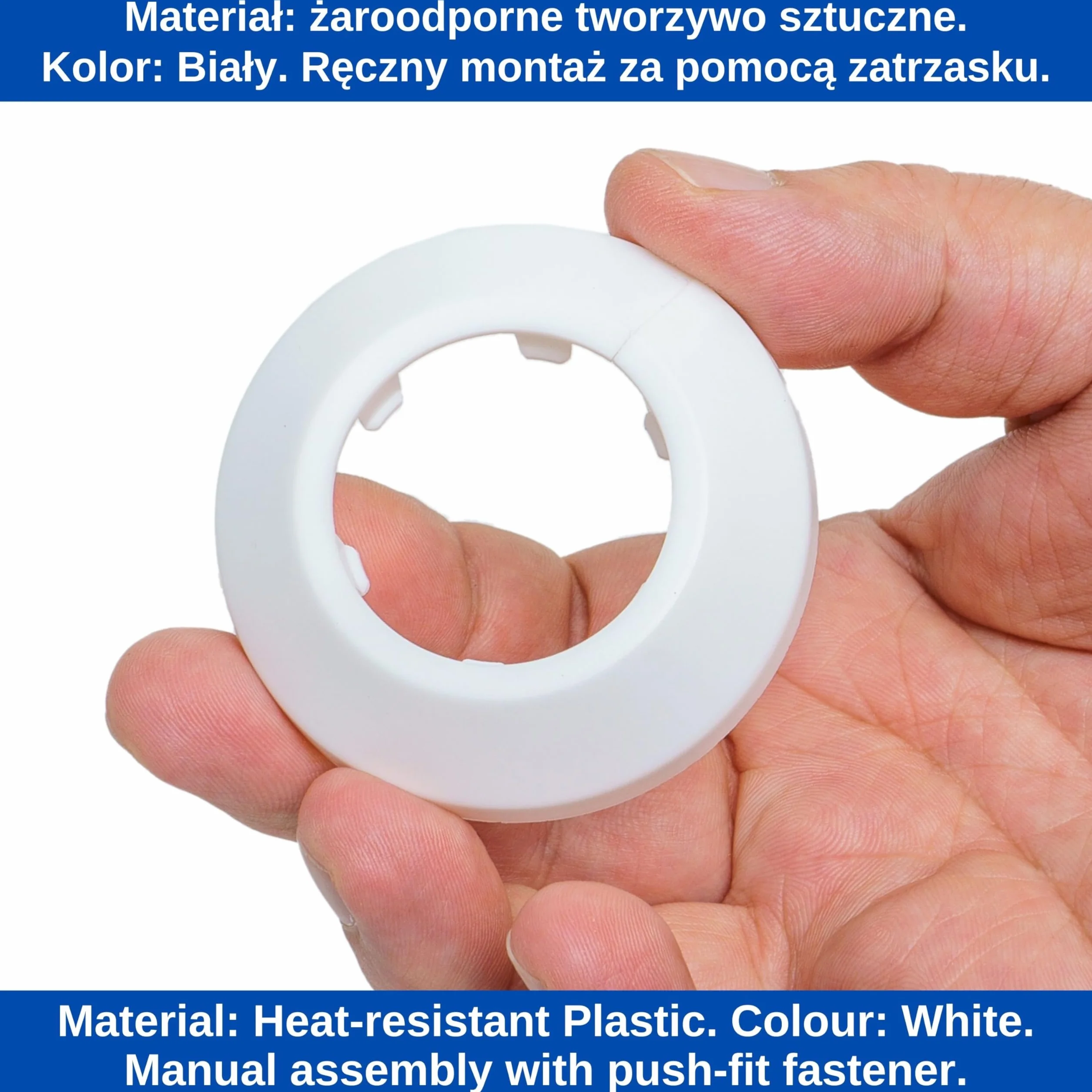 Rozeta Grzejnikowa DN25 35 mm Wewnątrz 62 mm Na Zewnątrz Wysokość 14 mm 1 Cala 6 Sztuk