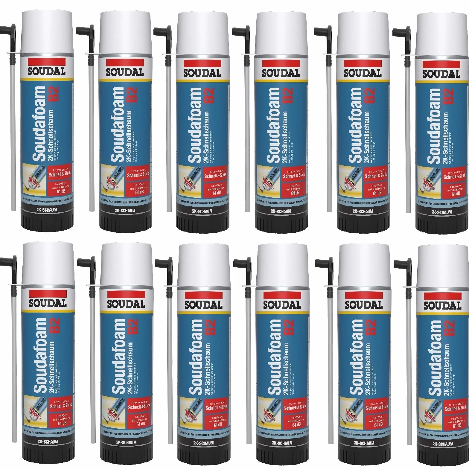 Soudal Soudafoam 2K 400 ml klasa B2 puszka aerozolowa dwuskładnikowa pianka ościeżnicowa