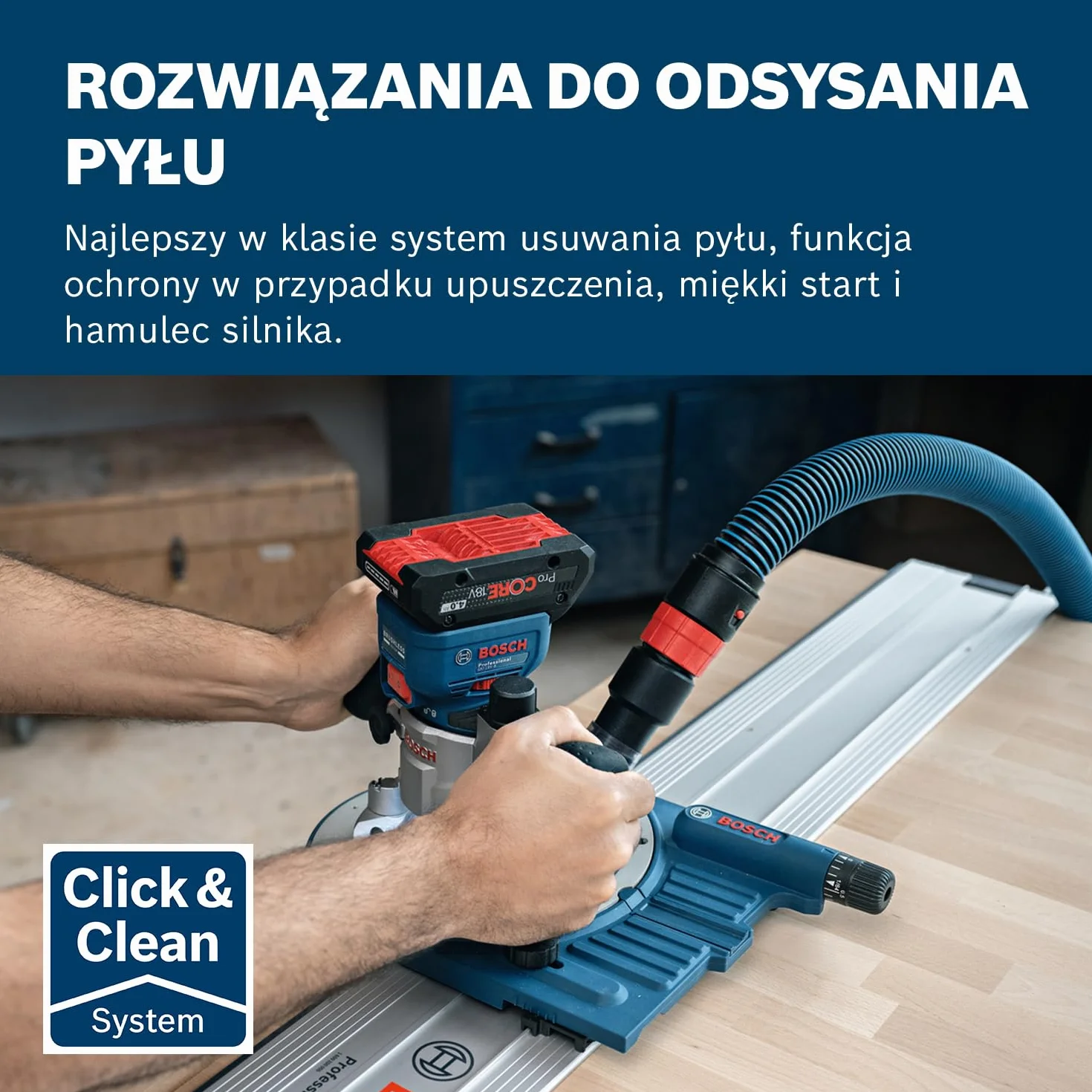 Bosch GKF 18V-8 Akumulatorowa Frezarka 18V z Prowadnicą Równoległą
