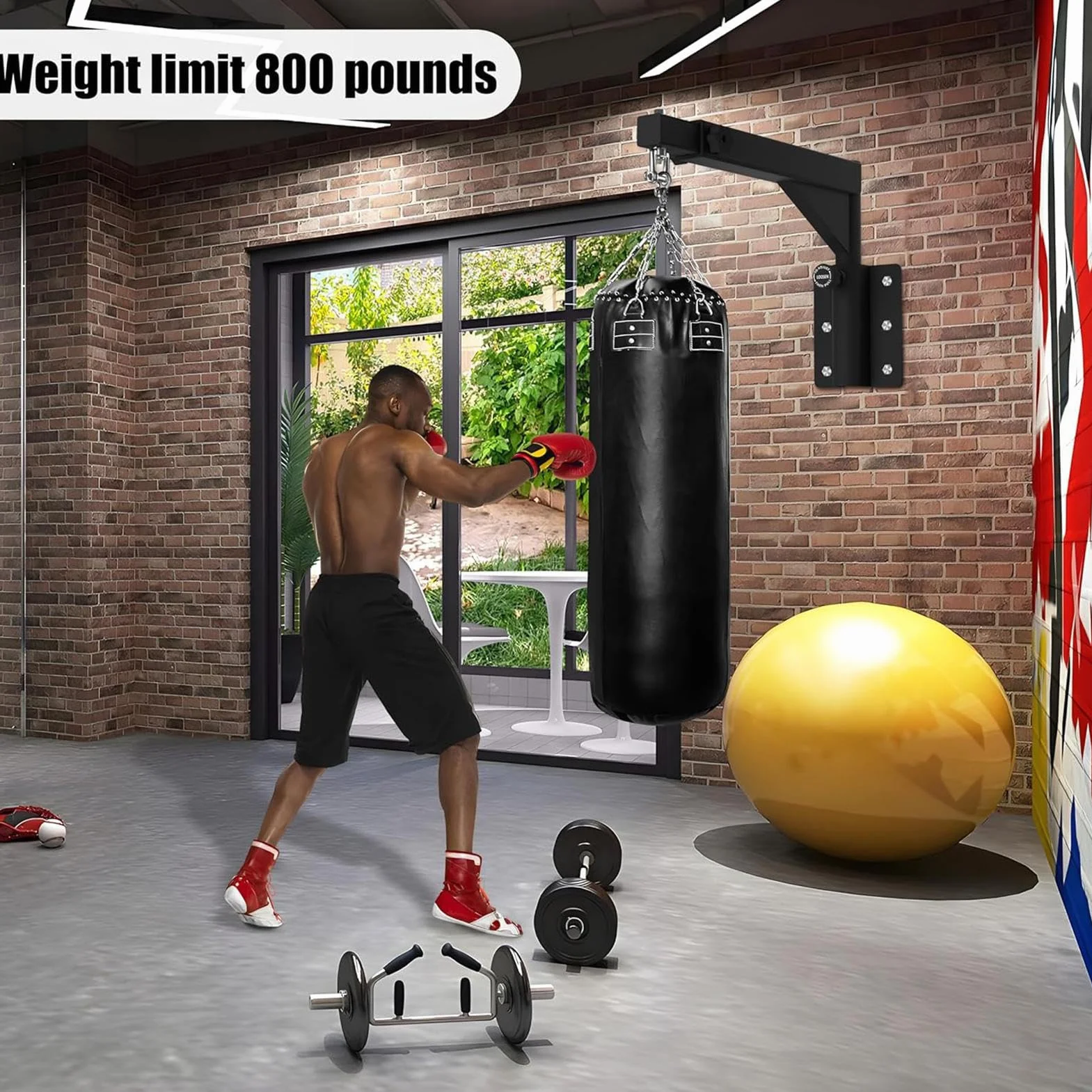 Uchwyt do torby uderzeniowej, montaż sufitowy do ciężkiej torby, stalowy hak obrotowy 360° do domowej torby bokserskiej fitness jogi